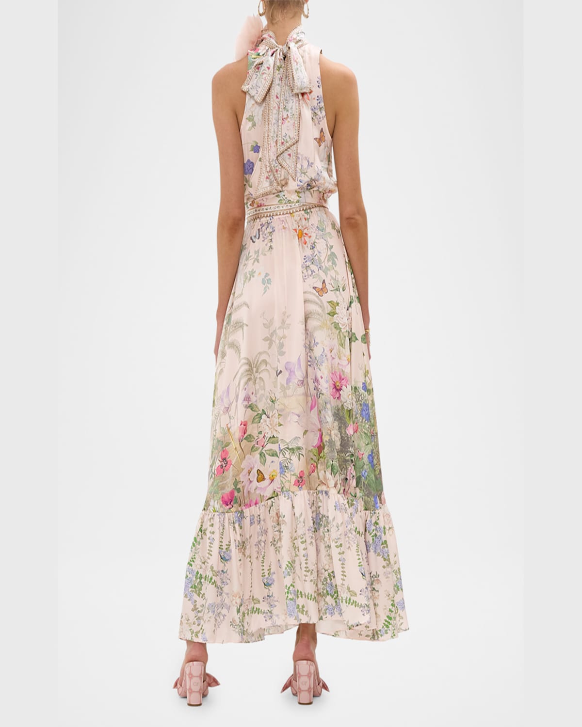 Shop Camilla Palacio Playground Tie-neck Maxi Dress