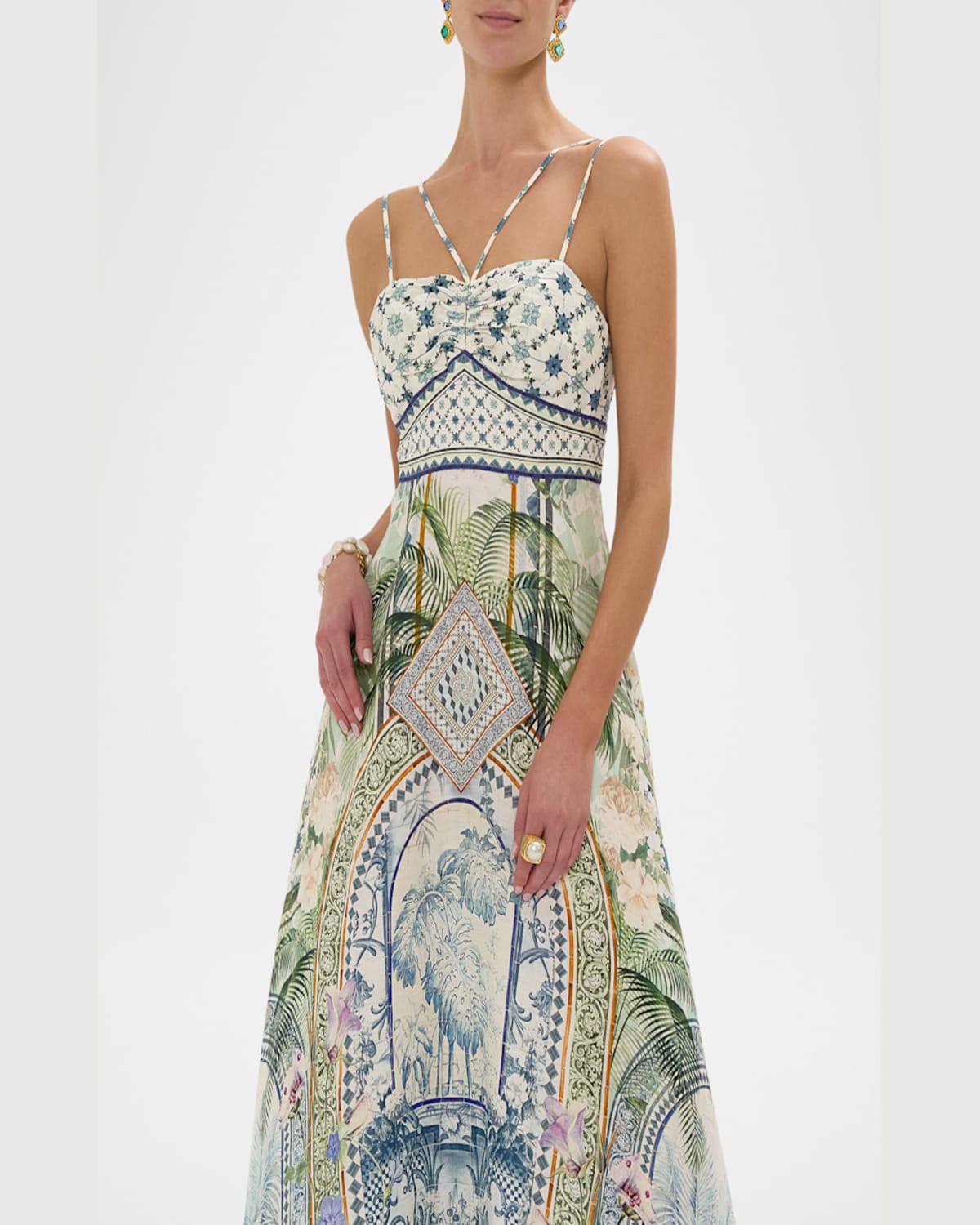 Shop Camilla Jardim Party Strap Detail Dress