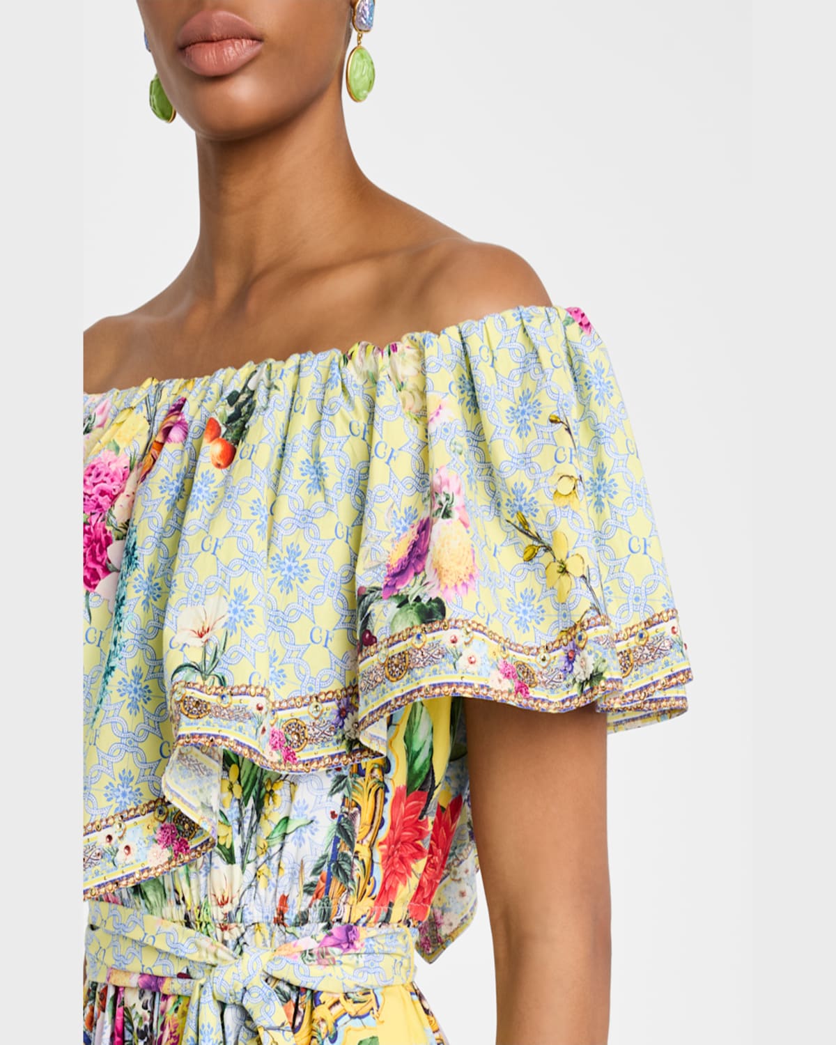 Shop Camilla Flor Fantastica Shoulder Frill Dress