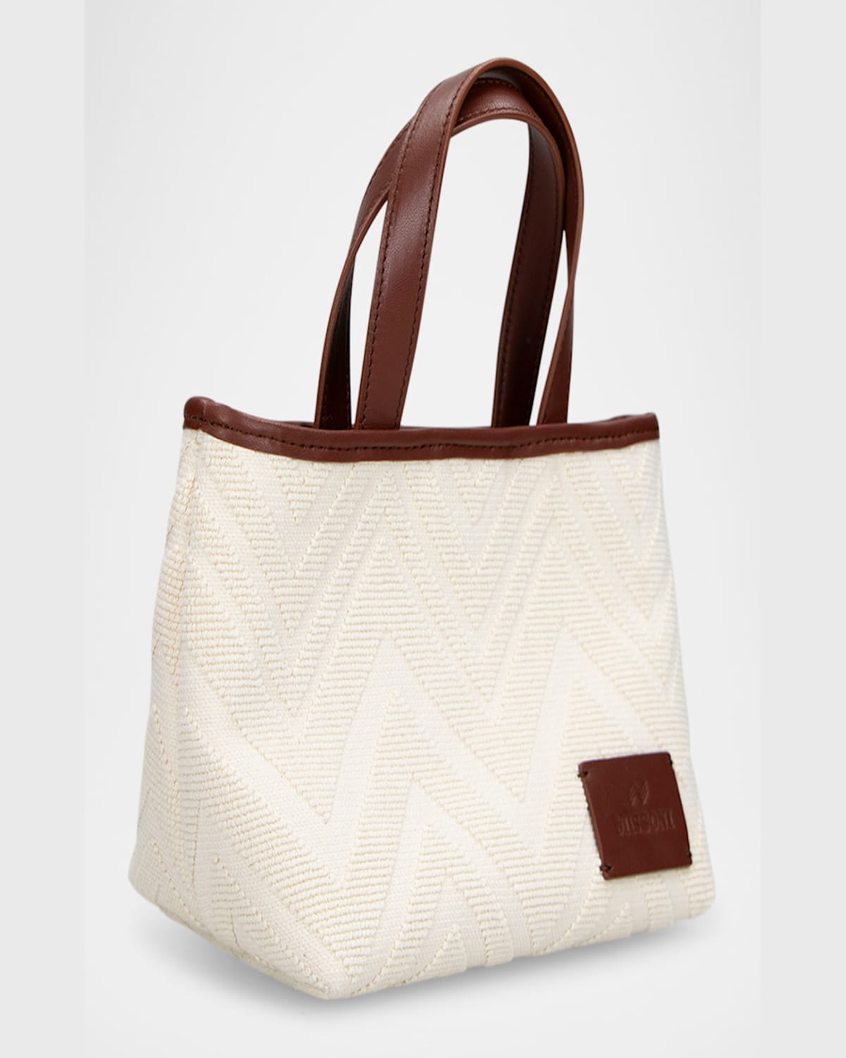 MISSONI SMALL CHEVRON COTTON TOTE BAG 