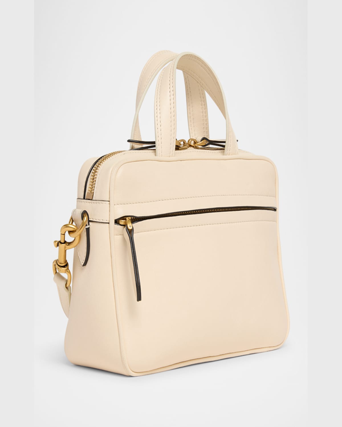 Valentino Garavani Viva Superstar Small Leather Duffle Bag In White