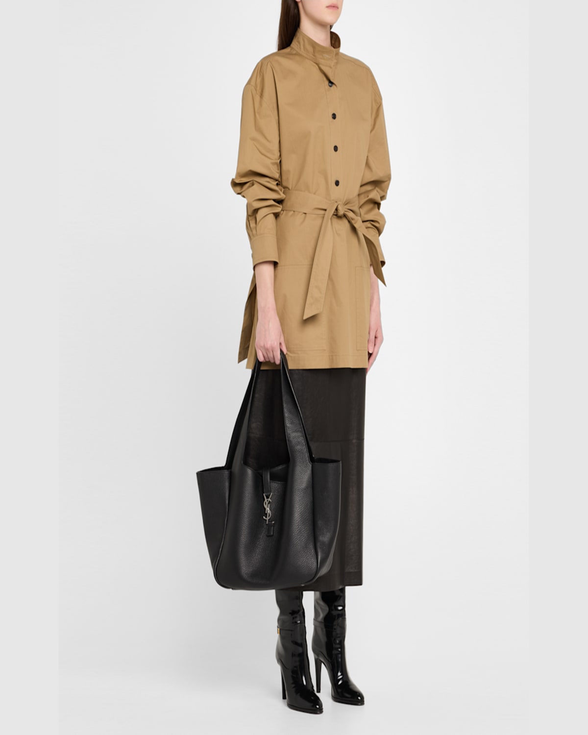 Saint Laurent Jamie Large Pochon Ysl Shoulder Bag In Quilted Lambskin Leather