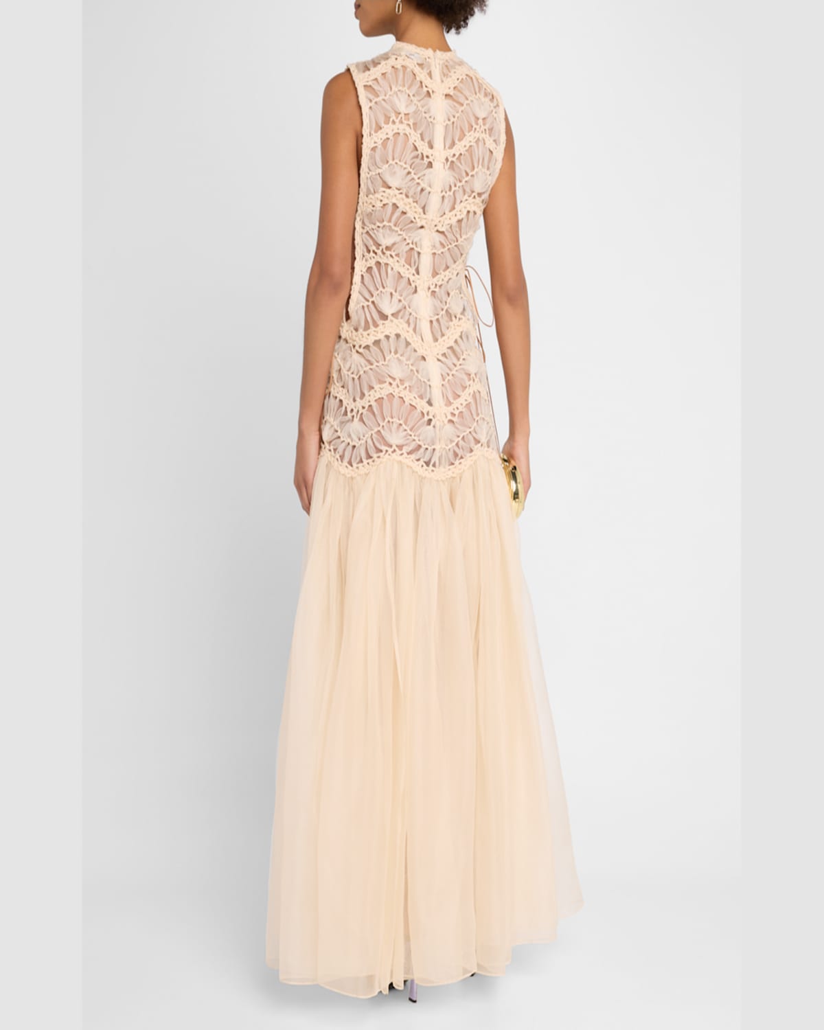 Shop Zimmermann Illuminate Macrame Maxi Dress In Cream