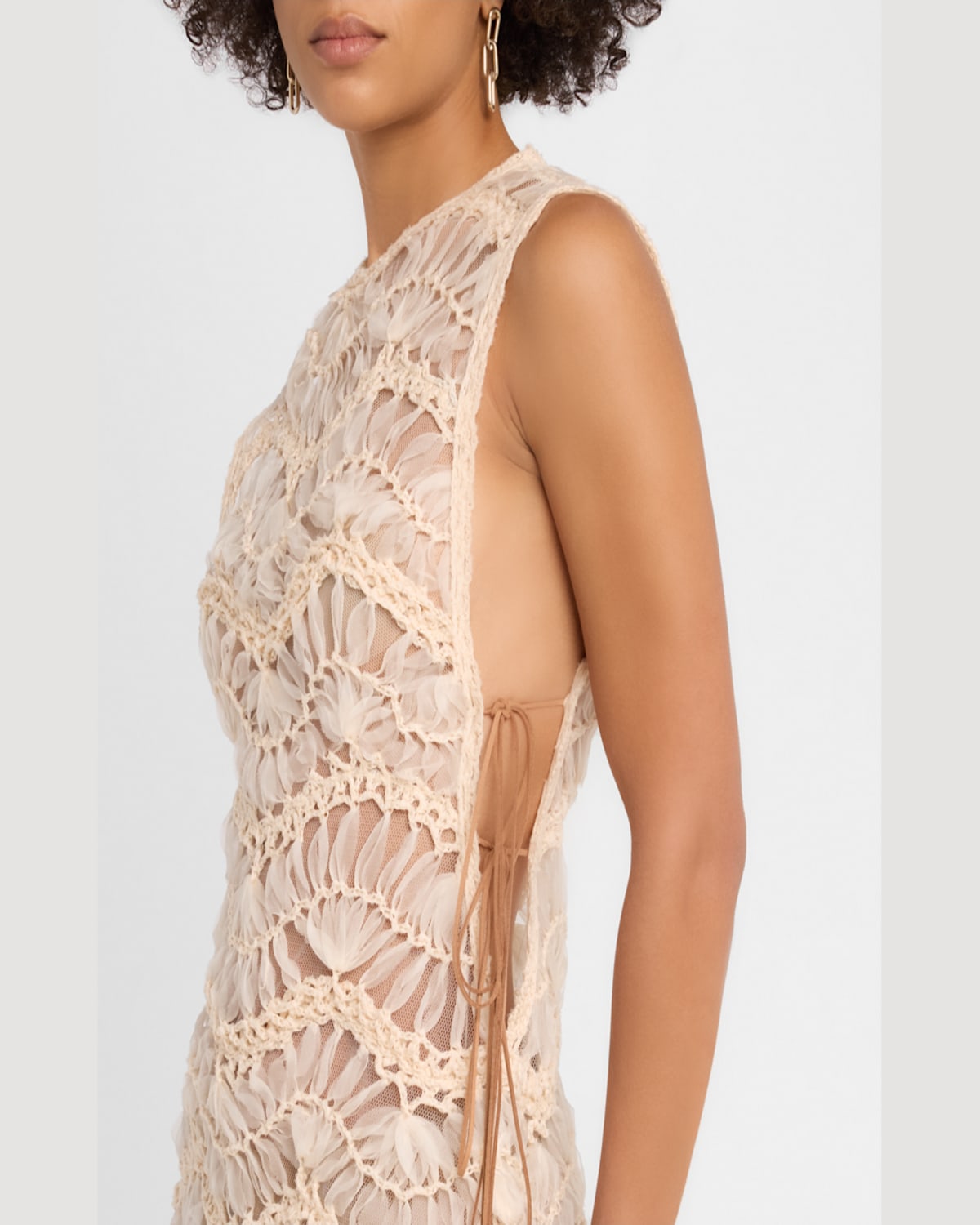 Shop Zimmermann Illuminate Macrame Maxi Dress In Cream