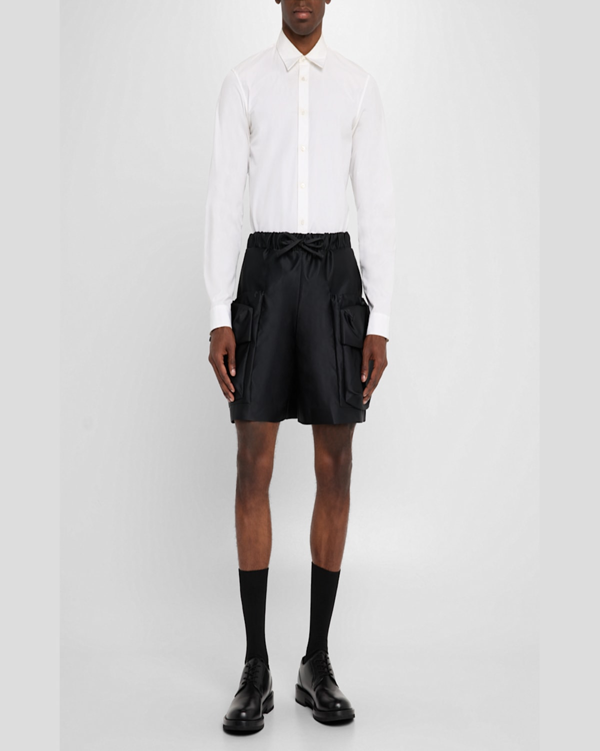 Simone Rocha Drawstring Cargo Shorts In Black