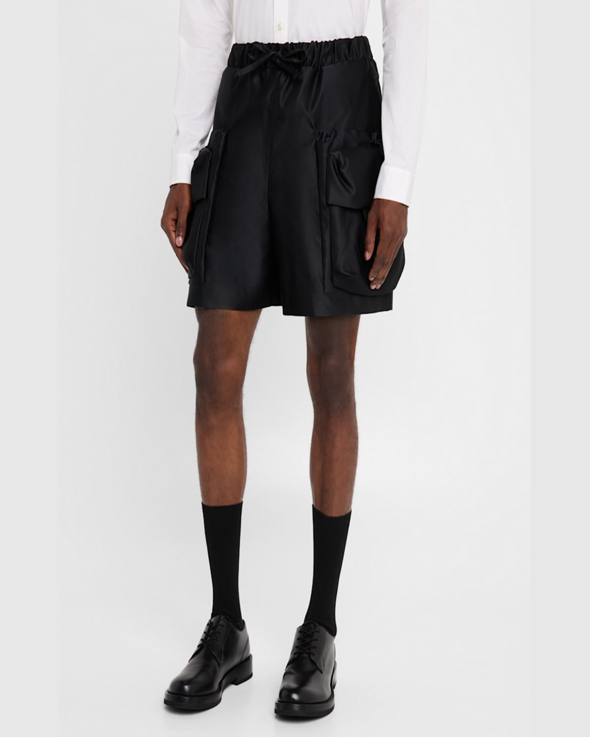 Simone Rocha Drawstring Cargo Shorts In Black