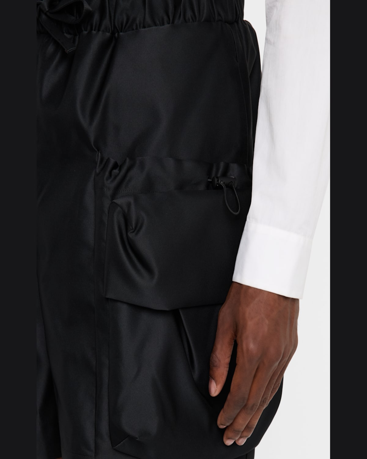 Simone Rocha Drawstring Cargo Shorts In Black
