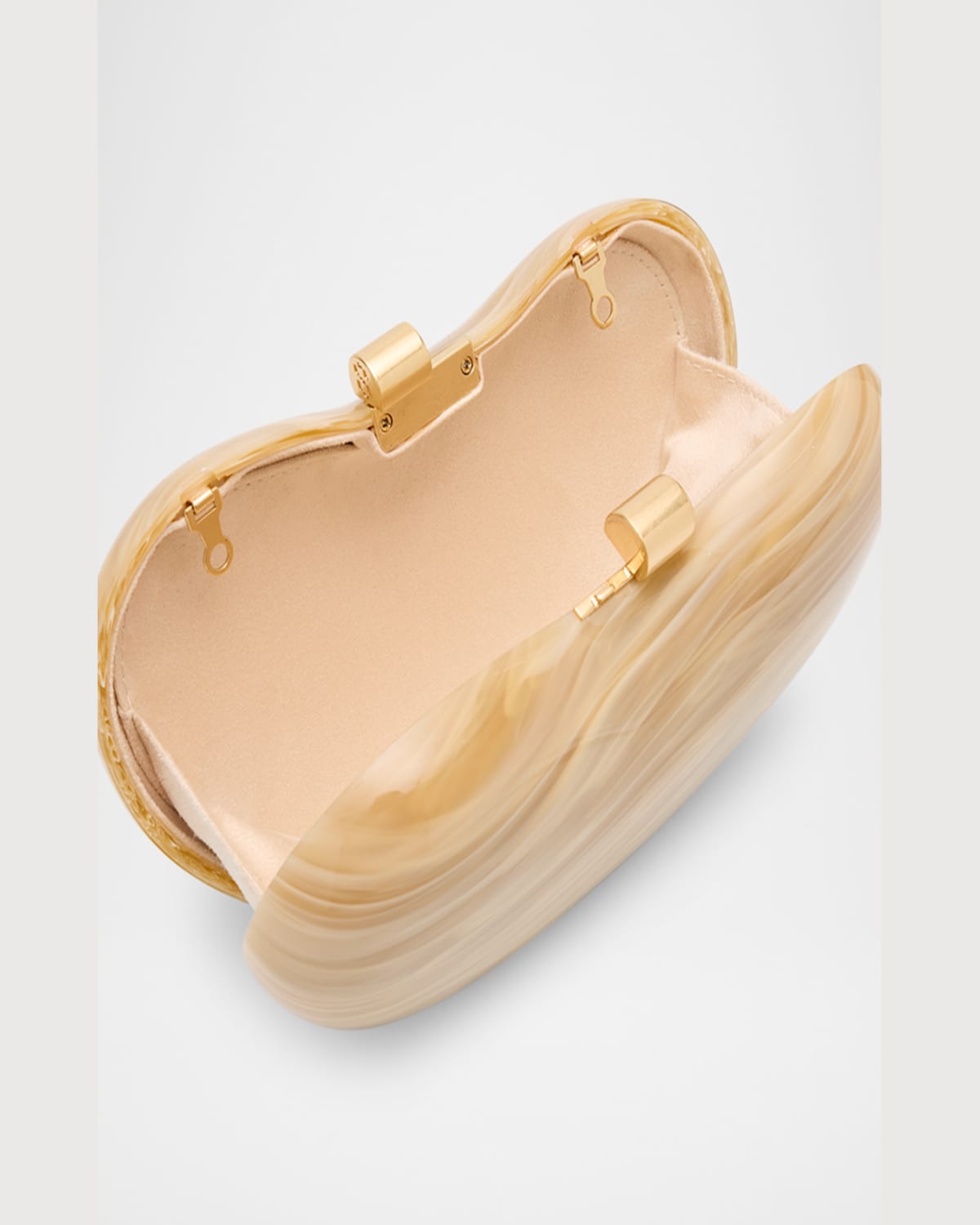 Simkhai Shadow Horn Clutch Bag In Ivory