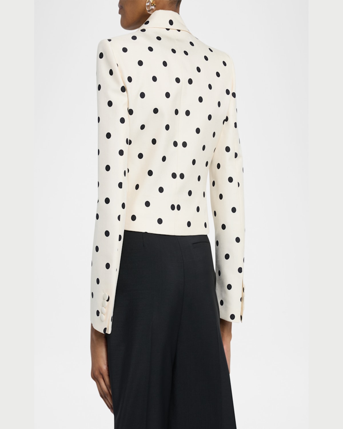 Valentino Bow-embellished Polka-dot Silk-shantung Jacket In Light Hazelnut