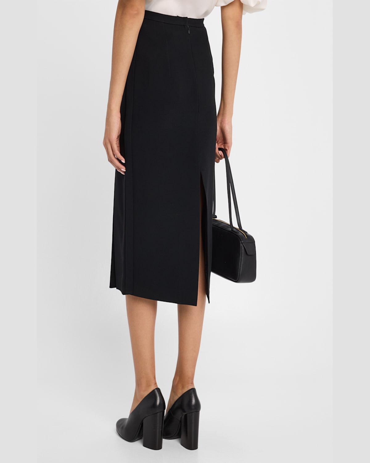DICE KAYEK CRYSTAL BUTTON WRAP PENCIL SKIRT 