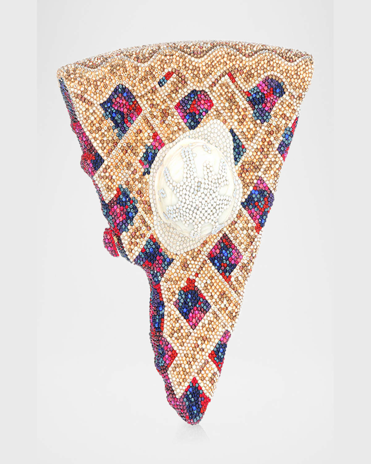 Judith Leiber A La Mode Pie Slice Crystal Clutch Bag In Cprmt