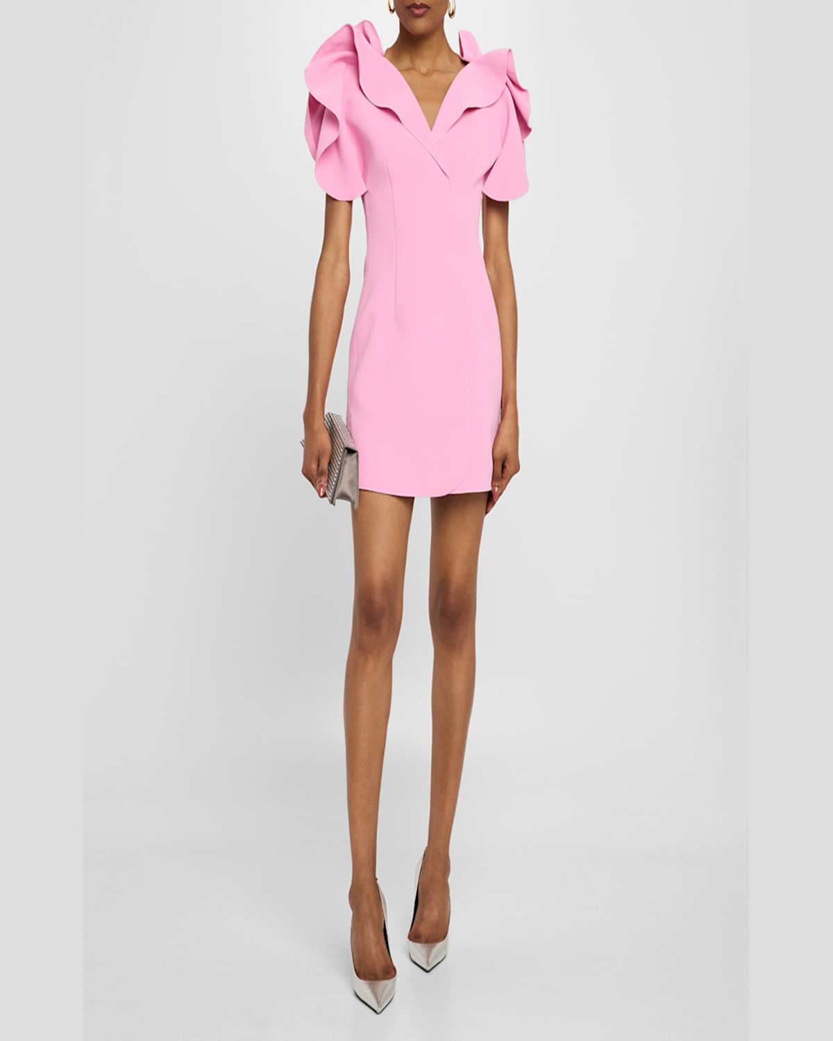 Acler Normanhill Architectural Mini Dress In Candy Pink