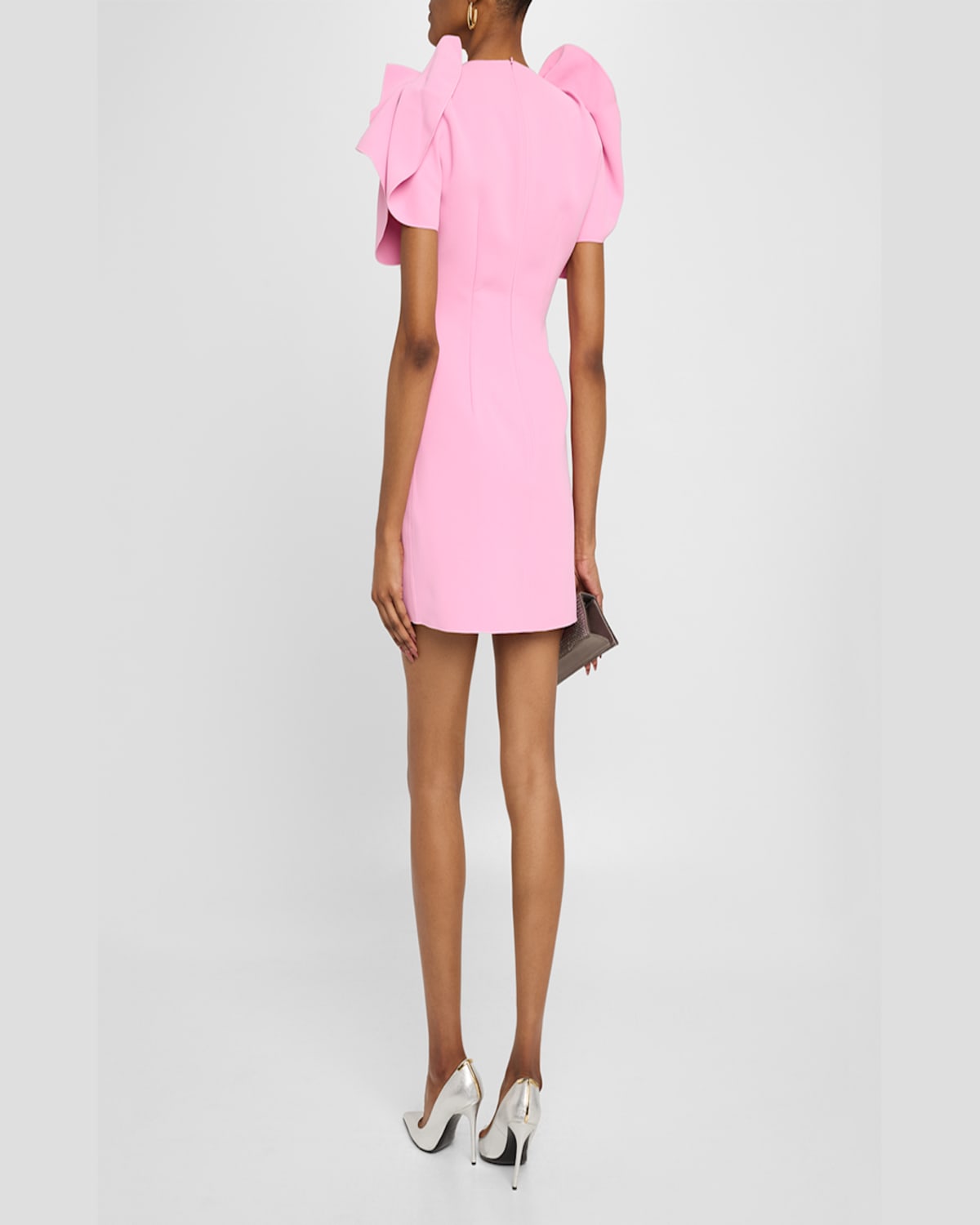 Acler Normanhill Architectural Mini Dress In Candy Pink