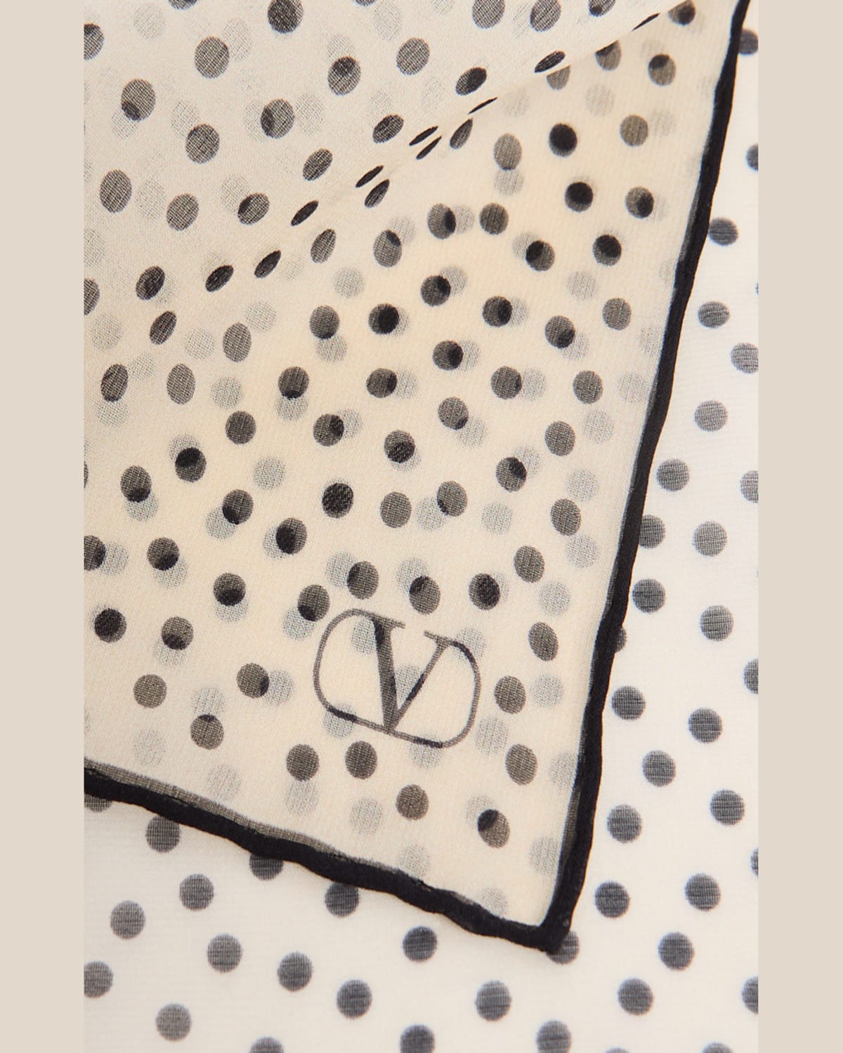 Valentino Polka Dot-print Silk Pocket Square In 108 Bianco Blu