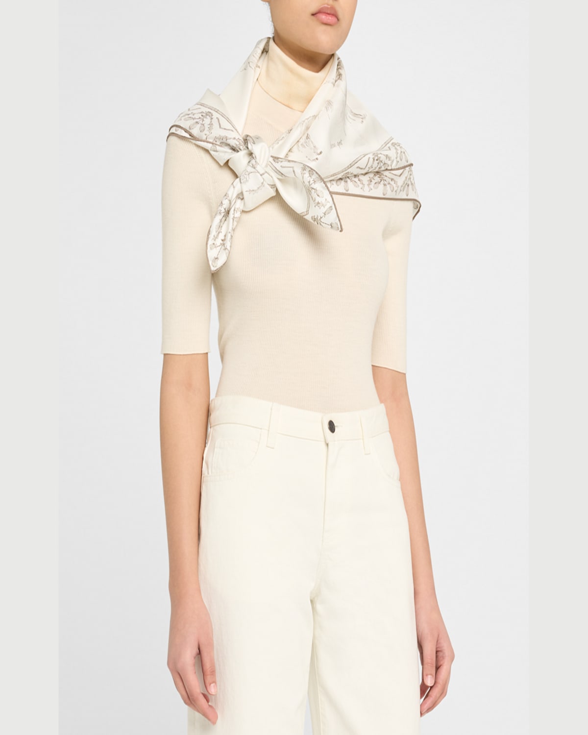 LORO PIANA LE ORIGINI DELLE ECCELLENZE SILK SCARF 