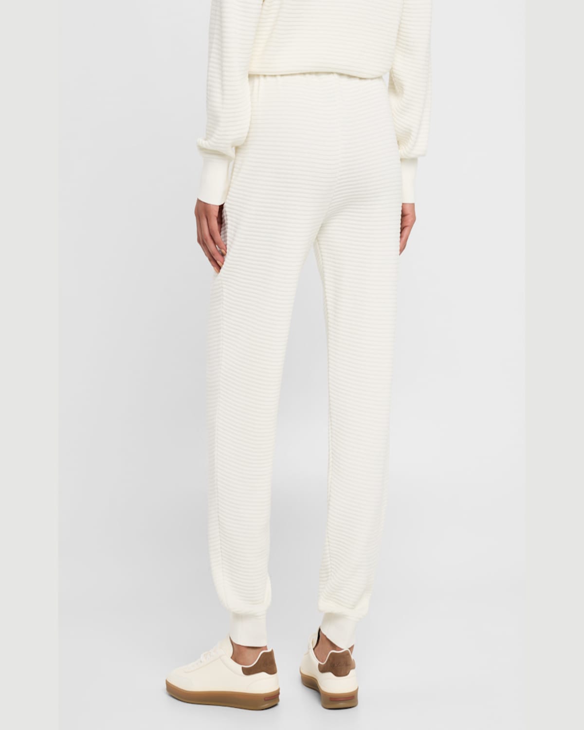 Loro Piana Dora Baltea Silk-cotton Jogger Trousers In 1511 Thrush