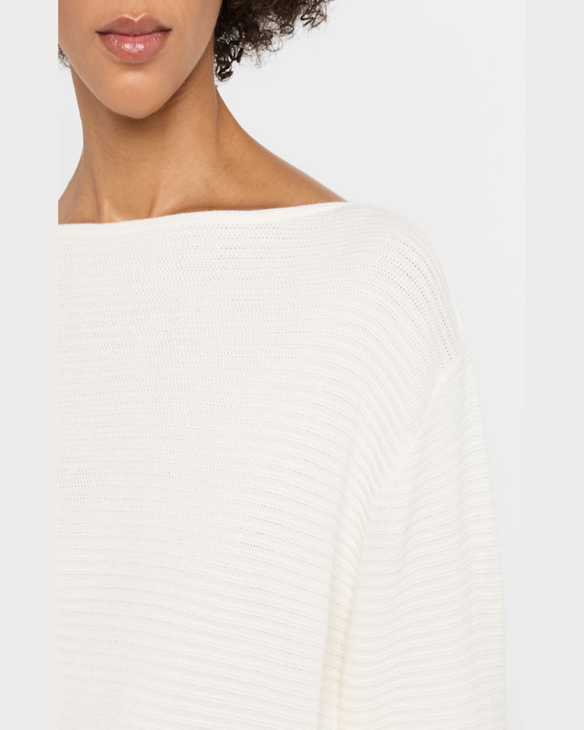 Loro Piana Dora Baltea Boat-neck Silk-cotton Sweater In 1511 Thrush
