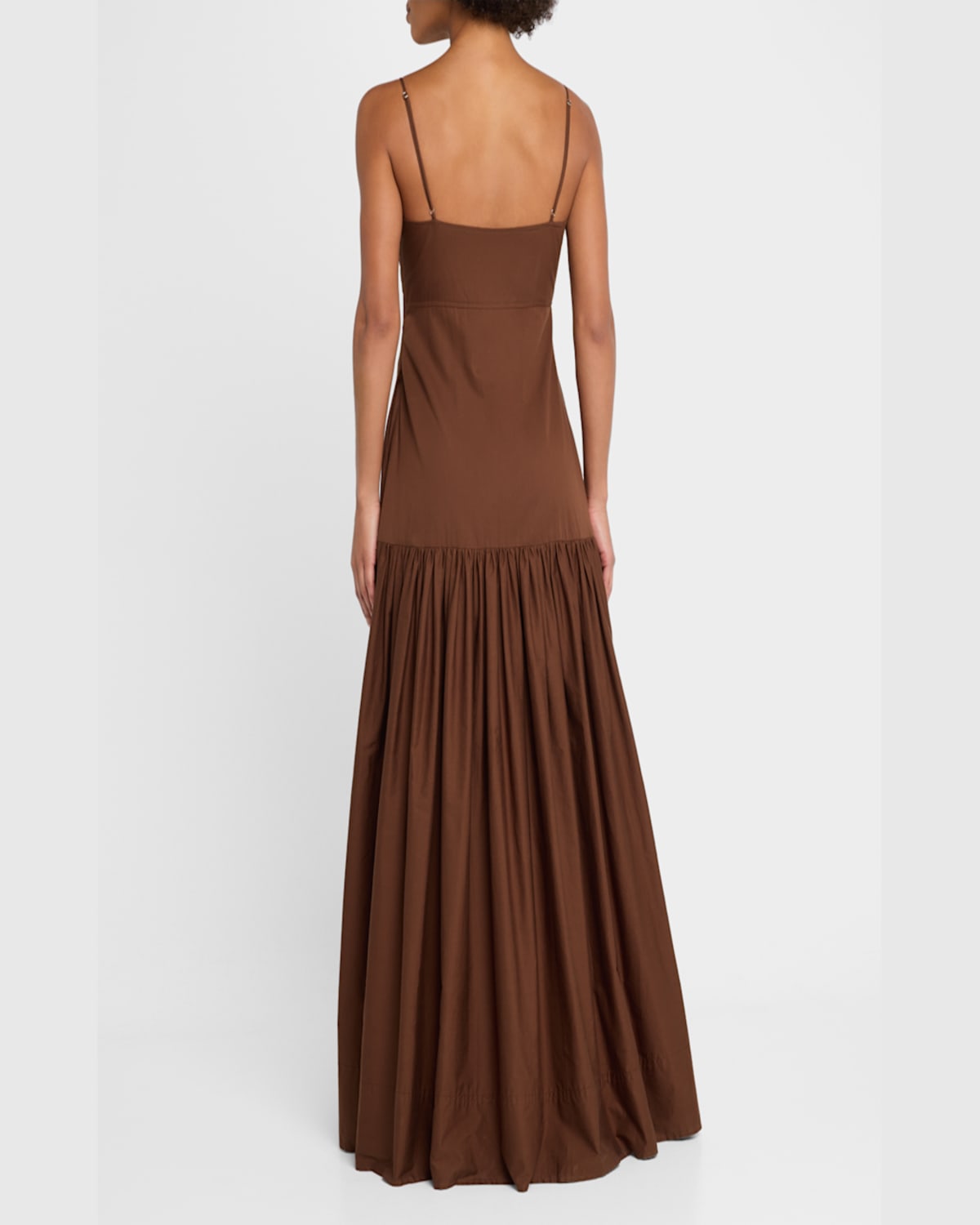 A.l.c Harper Drop-waist Maxi Dress In Milk Chocolate