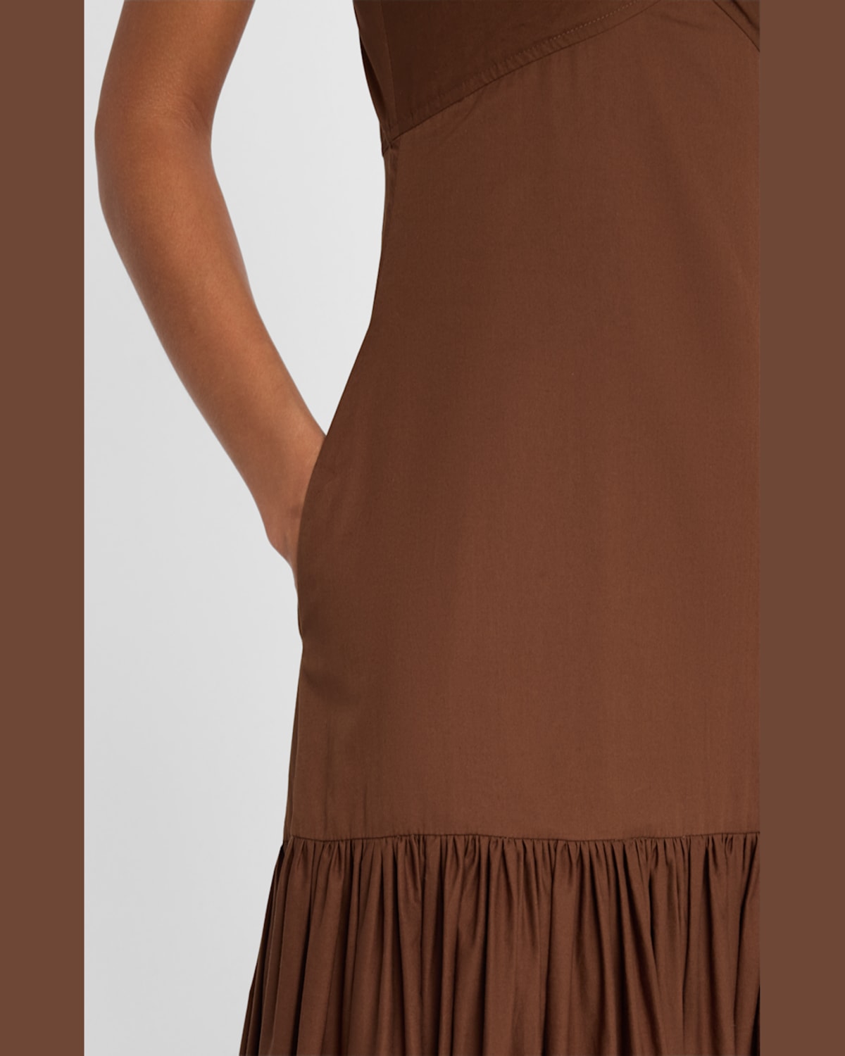A.l.c Harper Drop-waist Maxi Dress In Milk Chocolate