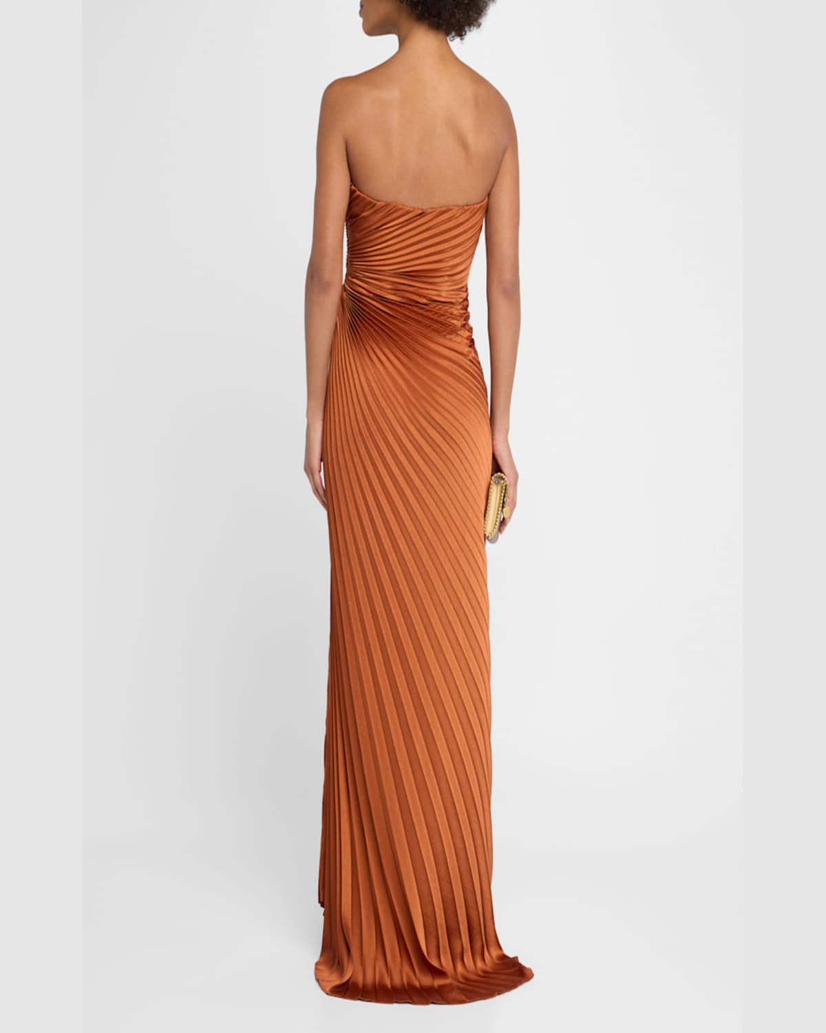 A.L.C LAYLA PLEATED STRAPLESS GOWN 