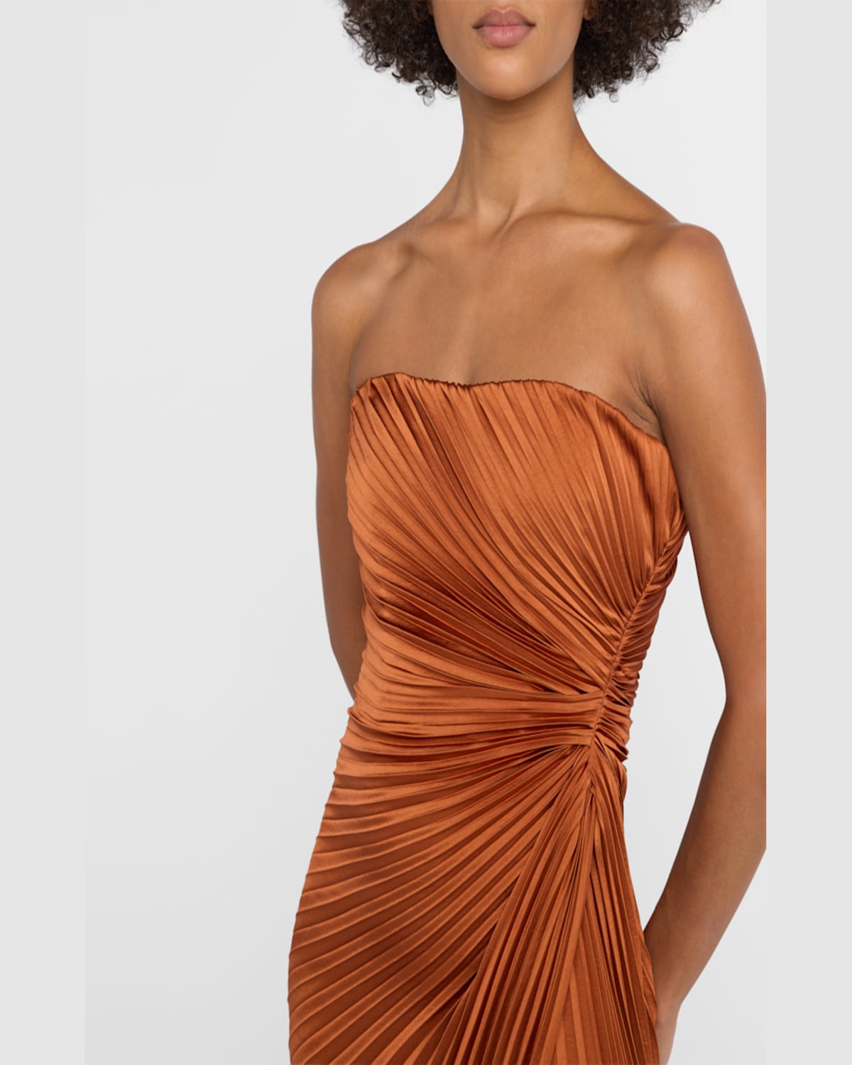A.L.C LAYLA PLEATED STRAPLESS GOWN 