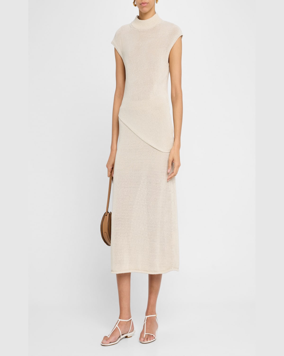 A.l.c Edith Asymmetric Knit Top In Creme