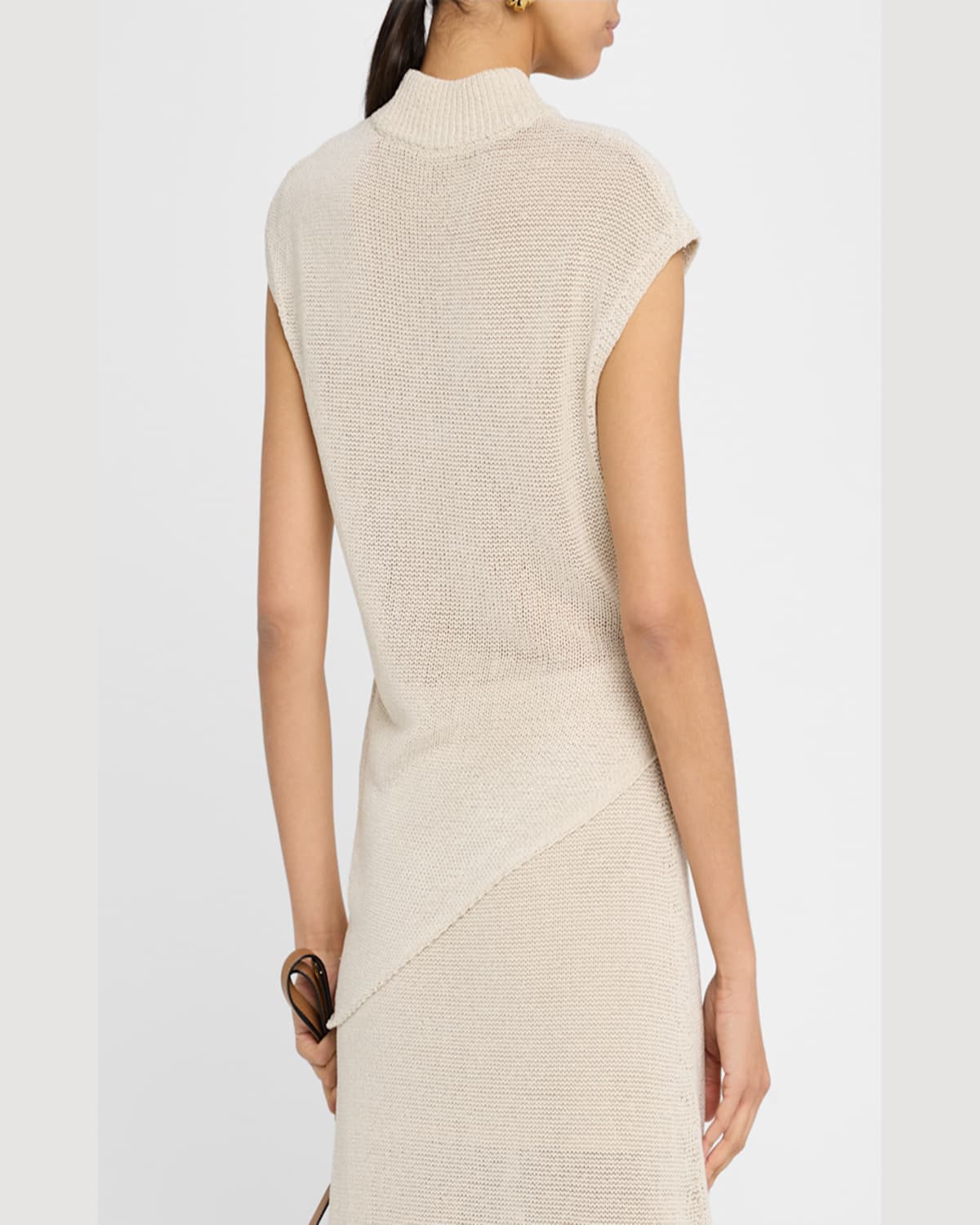 A.l.c Edith Asymmetric Knit Top In Creme