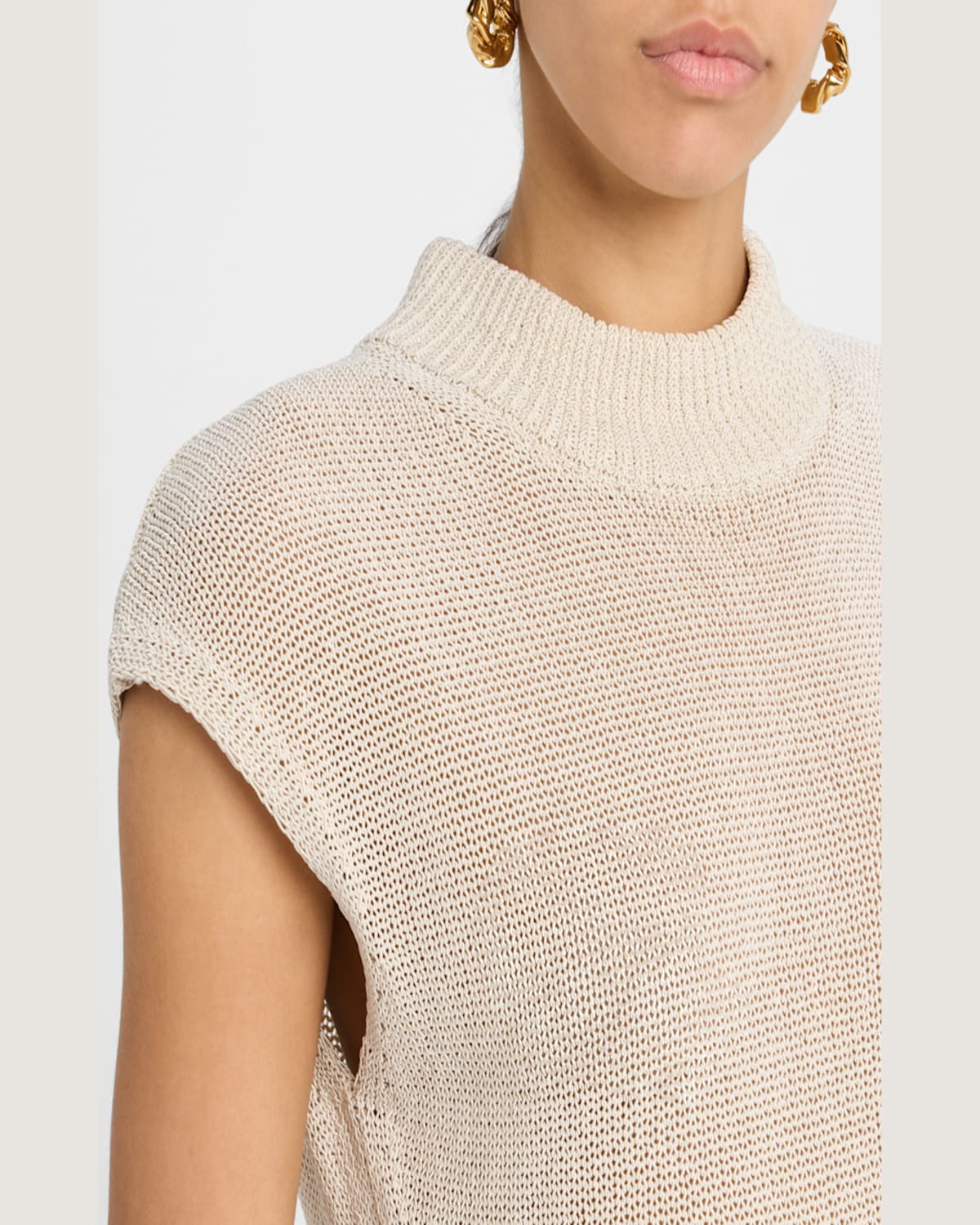 A.l.c Edith Asymmetric Knit Top In Creme