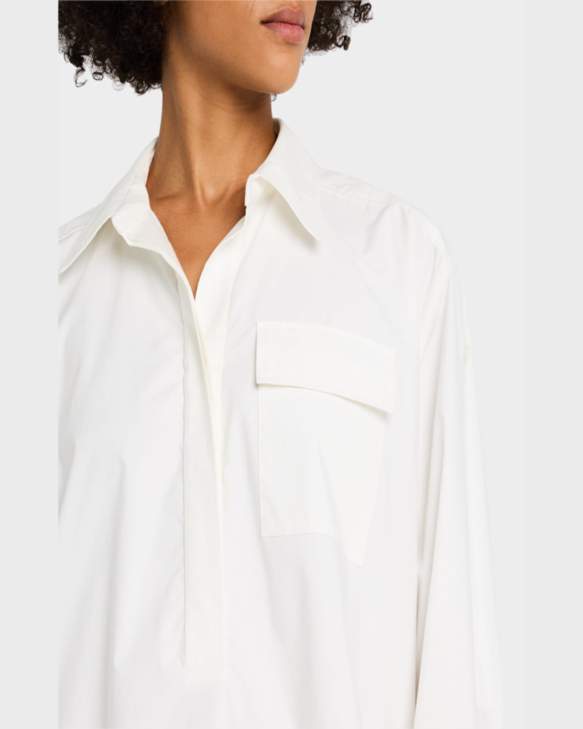 A.L.C BROOKE LONG-SLEEVE DROP-WAIST MINI DRESS