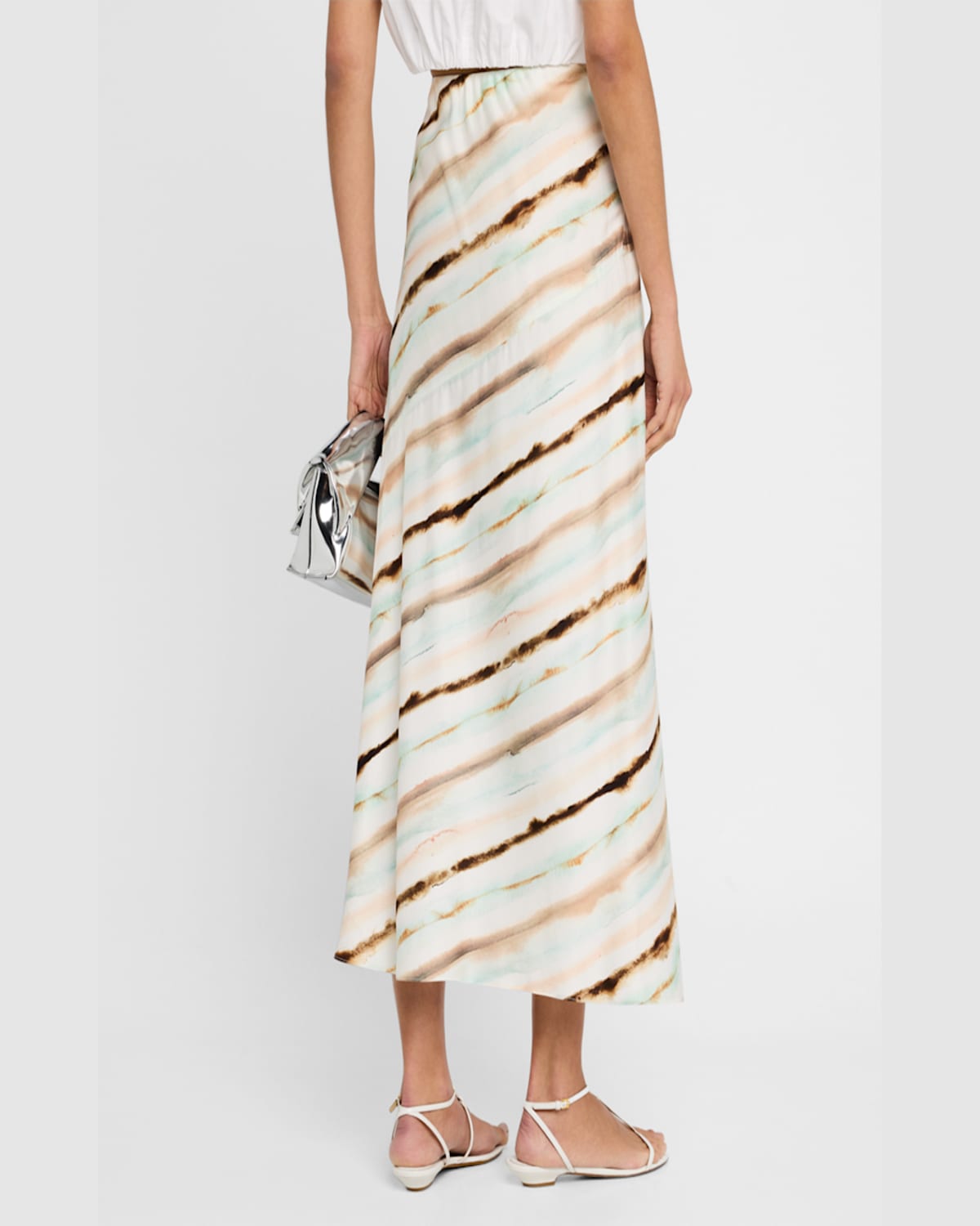 A.l.c Rita Slip Skirt In Mint Multi