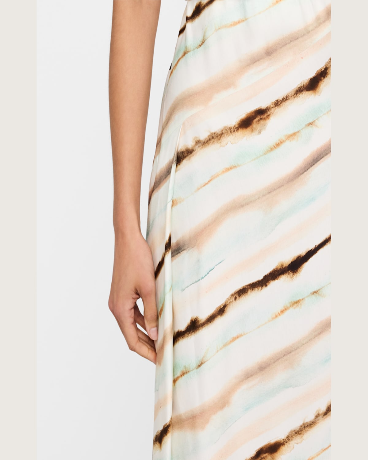 A.l.c Rita Slip Skirt In Mint Multi