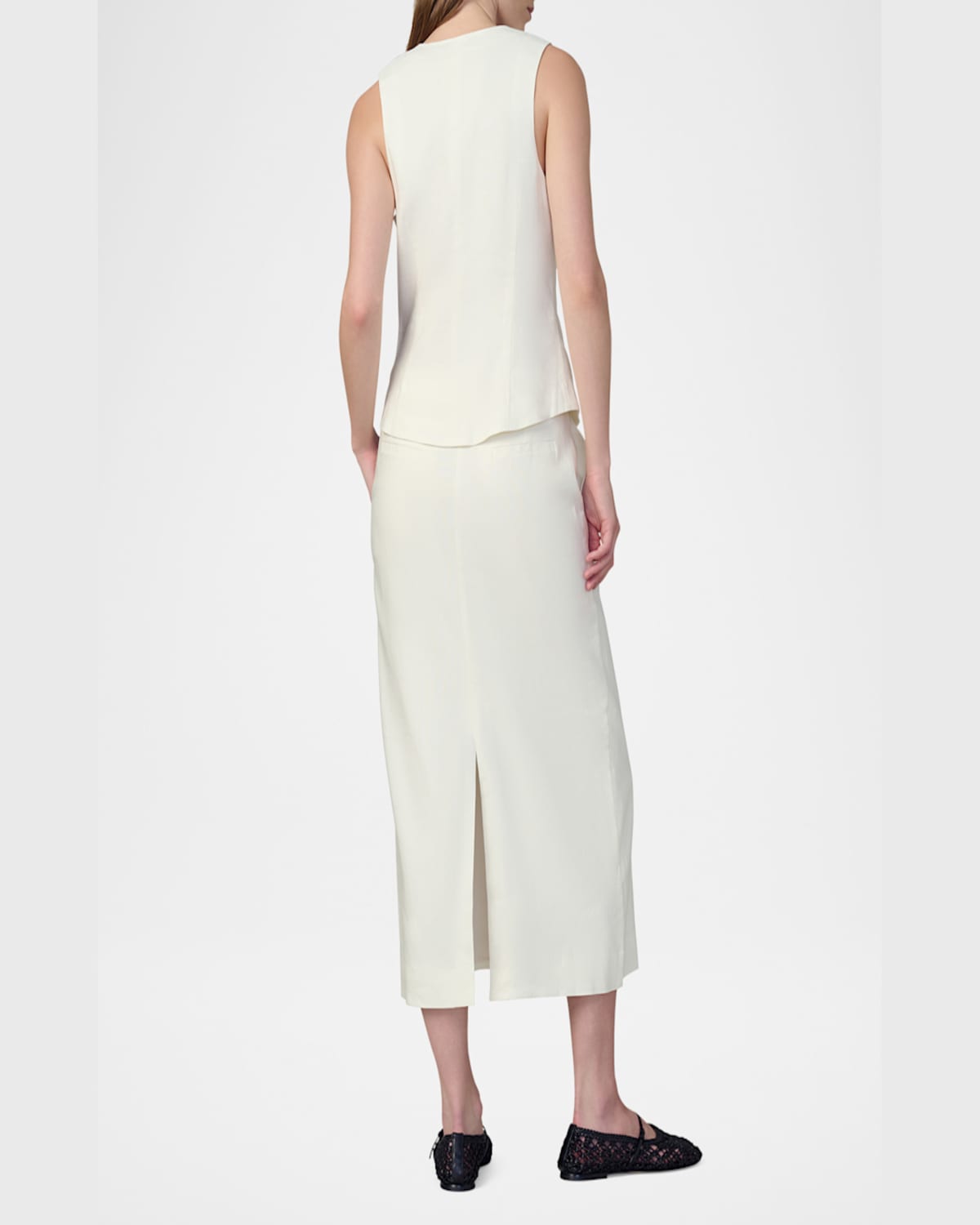Shop Joe's Jeans The Maeve Tailored Midi Skirt In Ecru