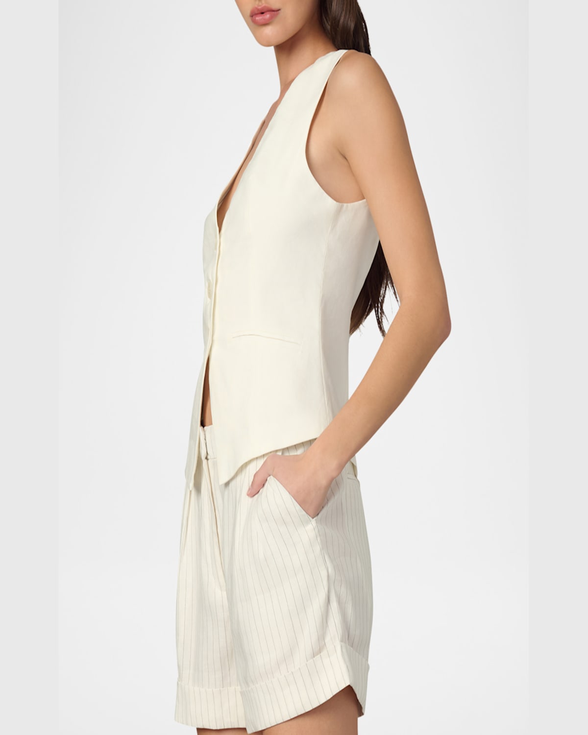 Joe's Jeans The Maeve Vest In Ecru
