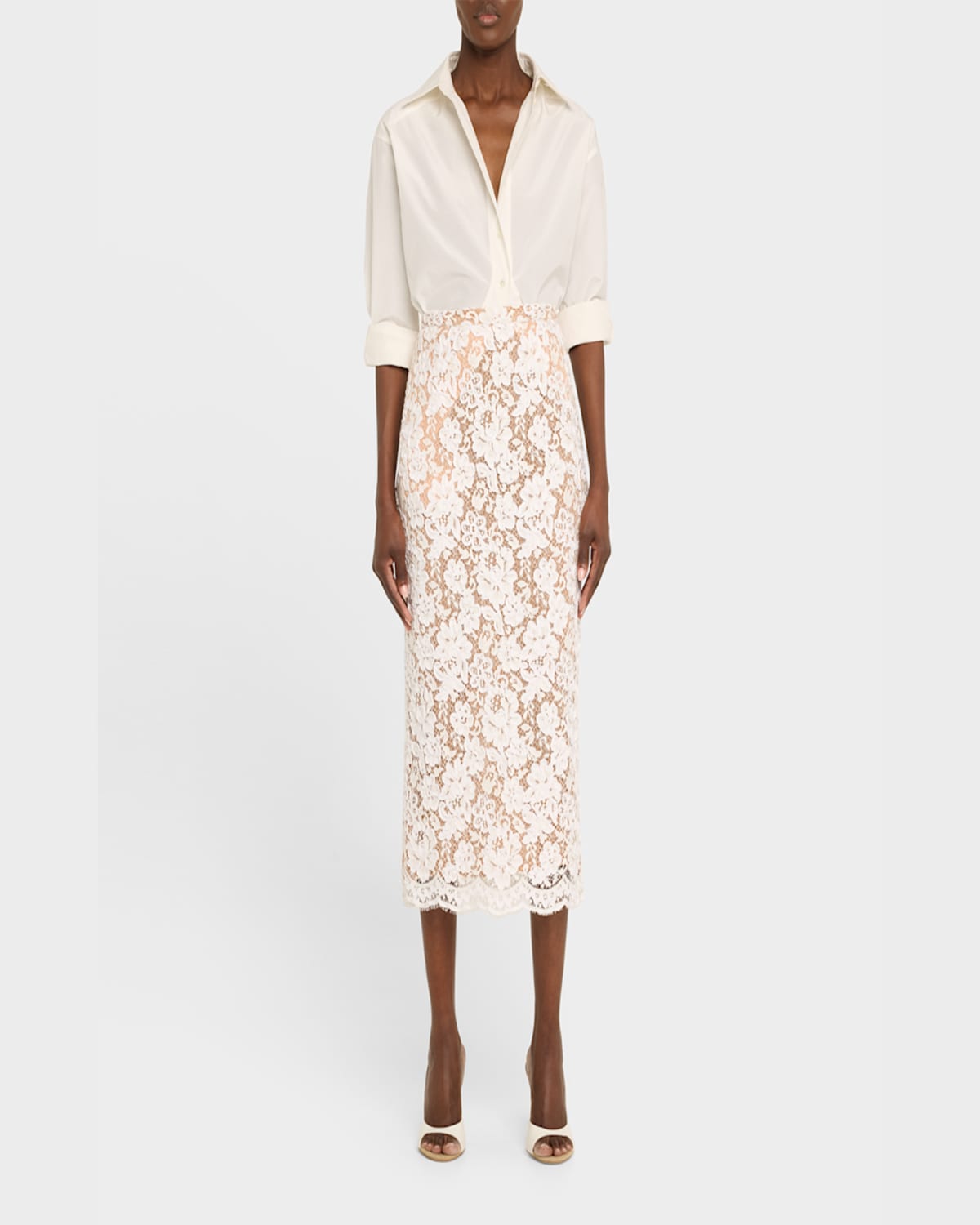 Shop Michael Kors Pencil Skirt In Optic Whit