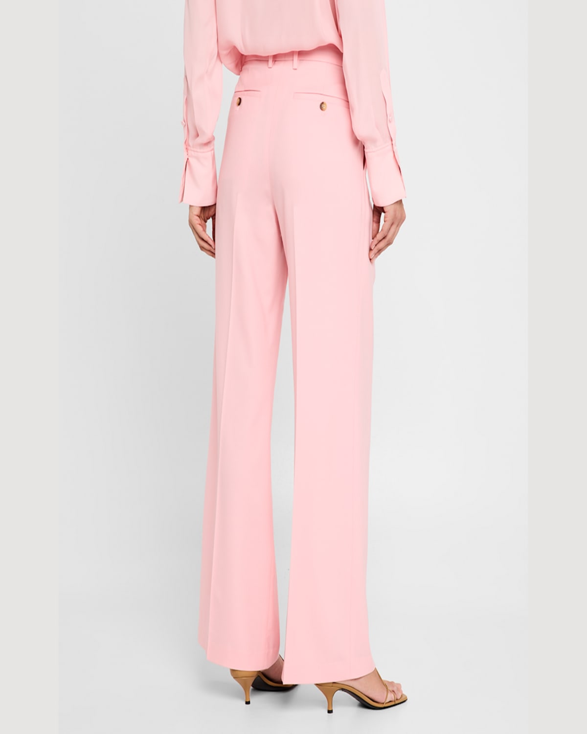 Argent Pleated Wide-leg Seasonless Wool Trousers