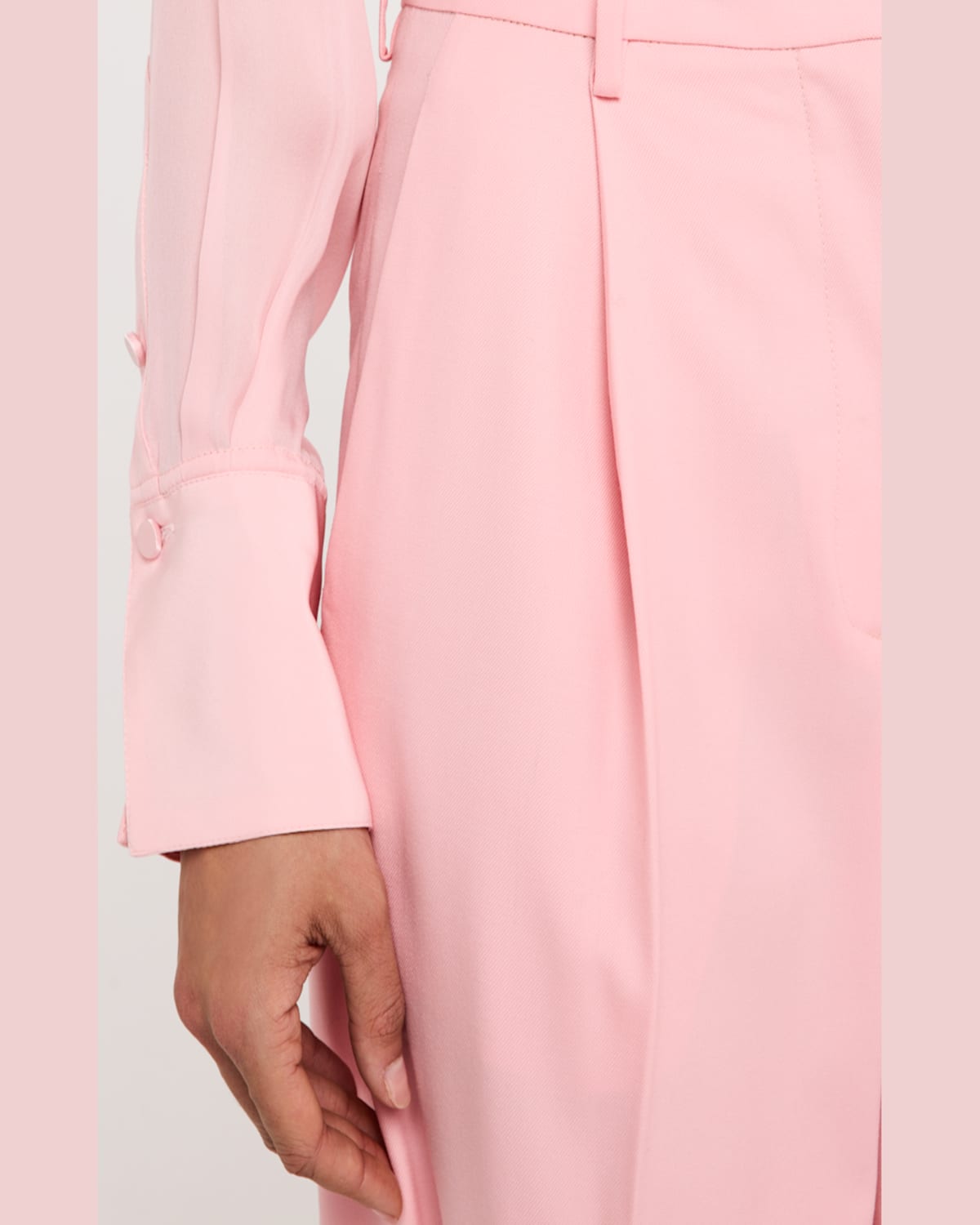 Argent Pleated Wide-leg Seasonless Wool Trousers