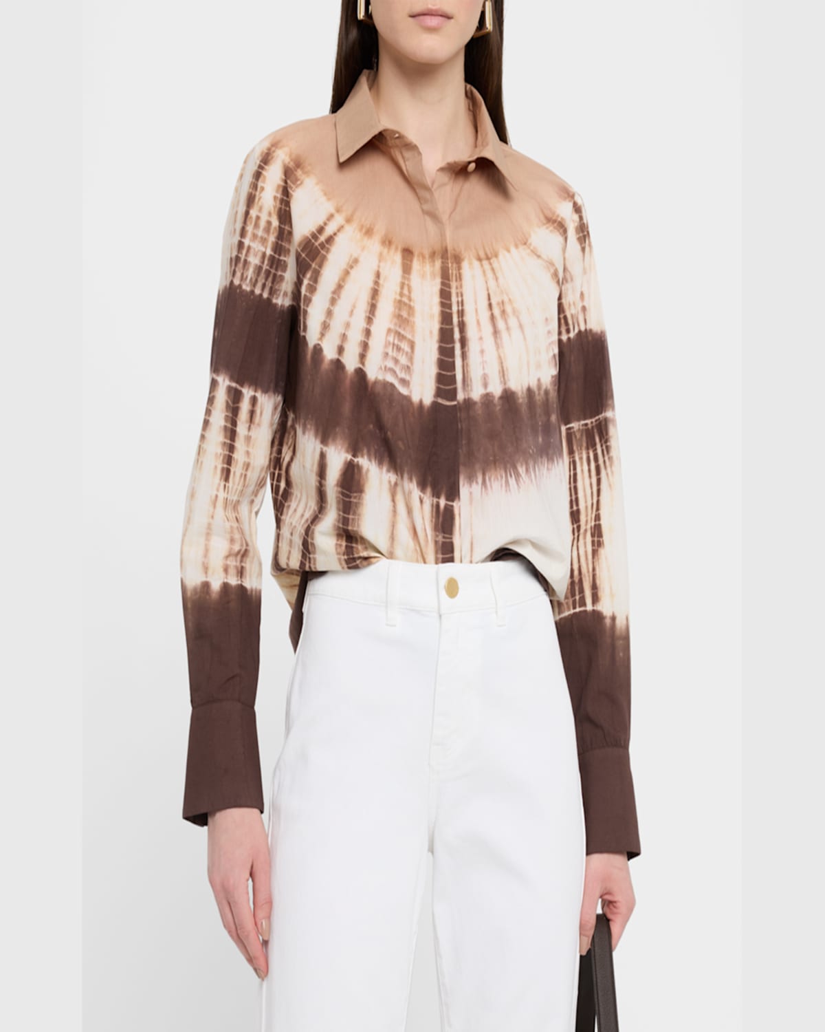 Kobi Halperin Cadia Tie-dye Cotton Blouse In Blue Multi