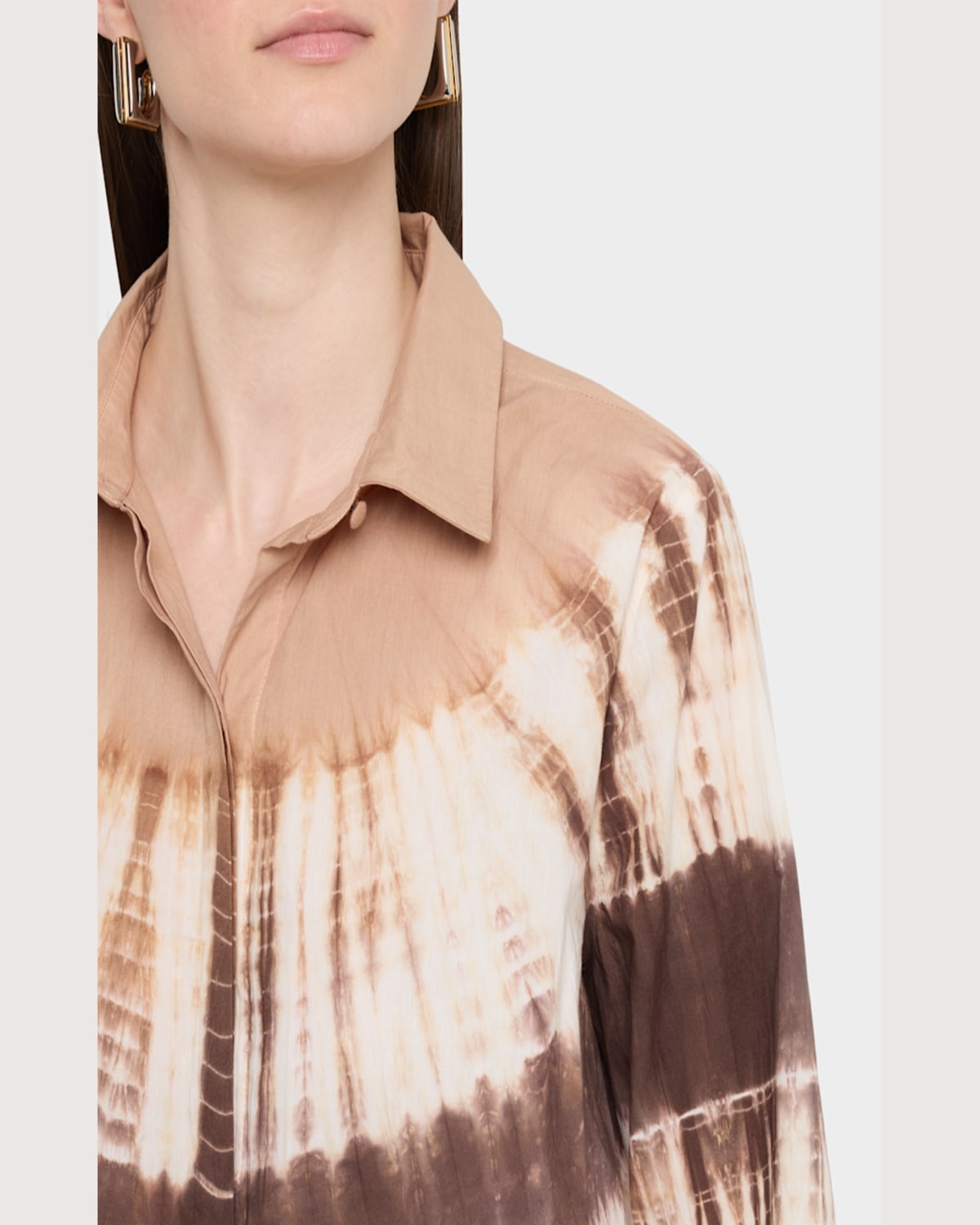 Kobi Halperin Cadia Tie-dye Cotton Blouse In Blue Multi