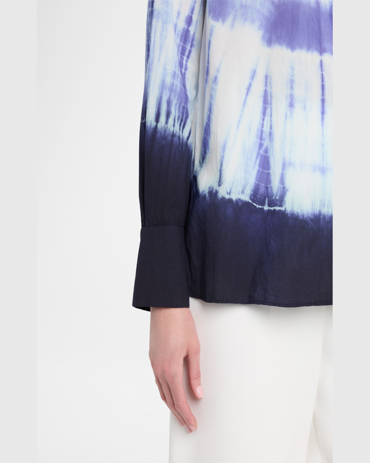 Kobi Halperin Cadia Tie-dye Cotton Blouse In Blue Multi