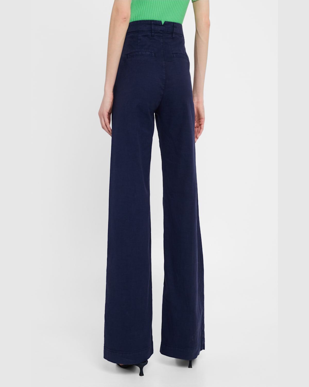Kobi Halperin Shay Wide-leg Linen Blend Pants In Midnight Blue