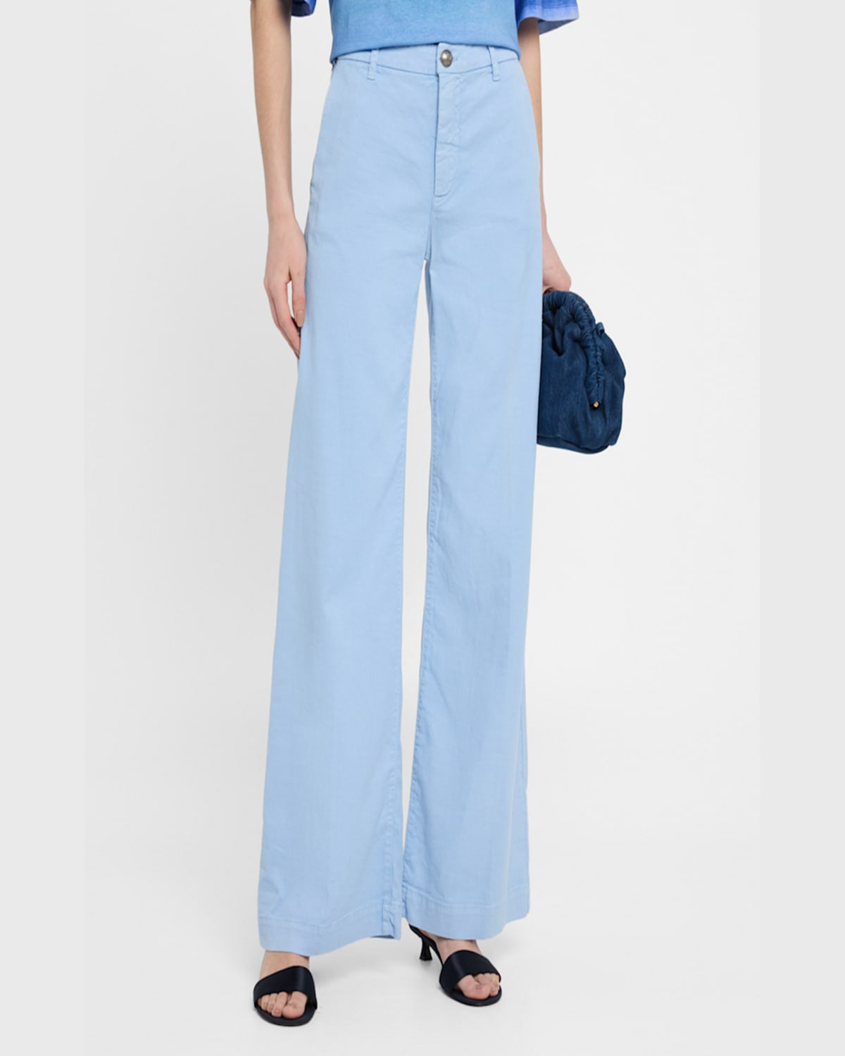 Kobi Halperin Shay Wide-leg Linen Blend Pants In Ice
