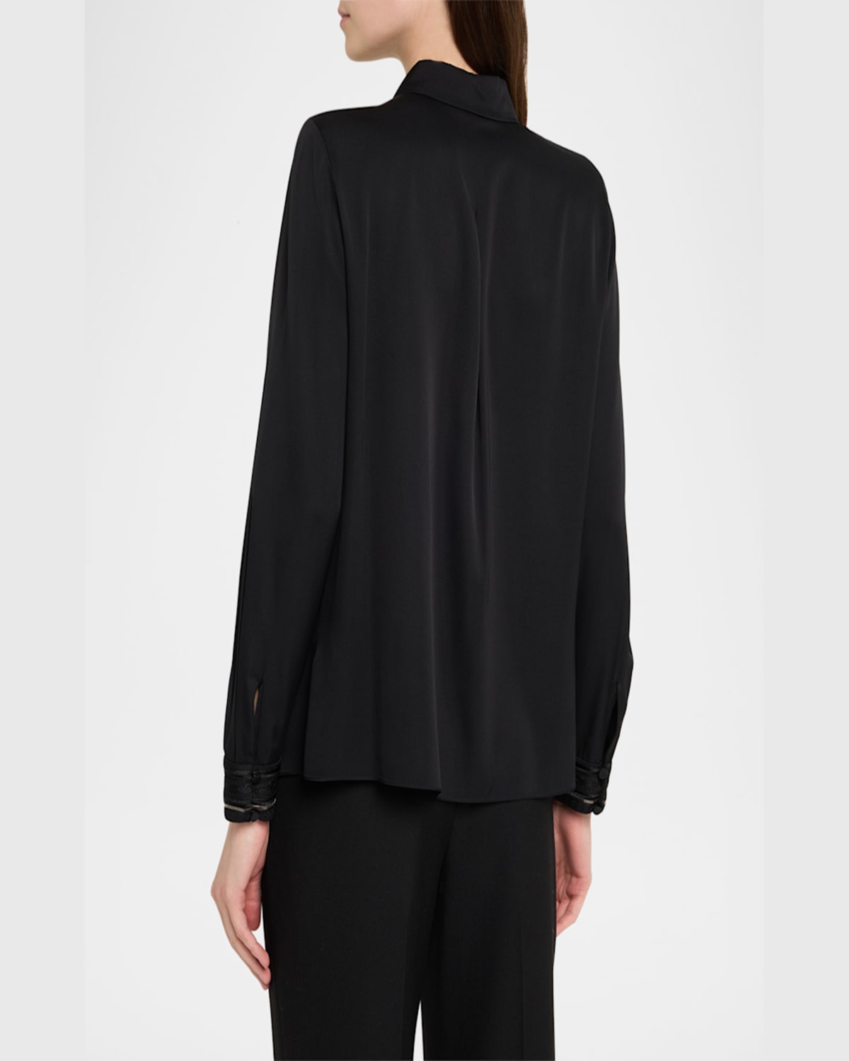 Kobi Halperin Devin Shimmer Embroidered Blouse In Black