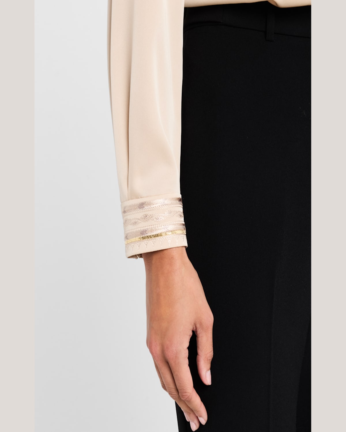Kobi Halperin Devin Shimmer Embroidered Blouse In Black