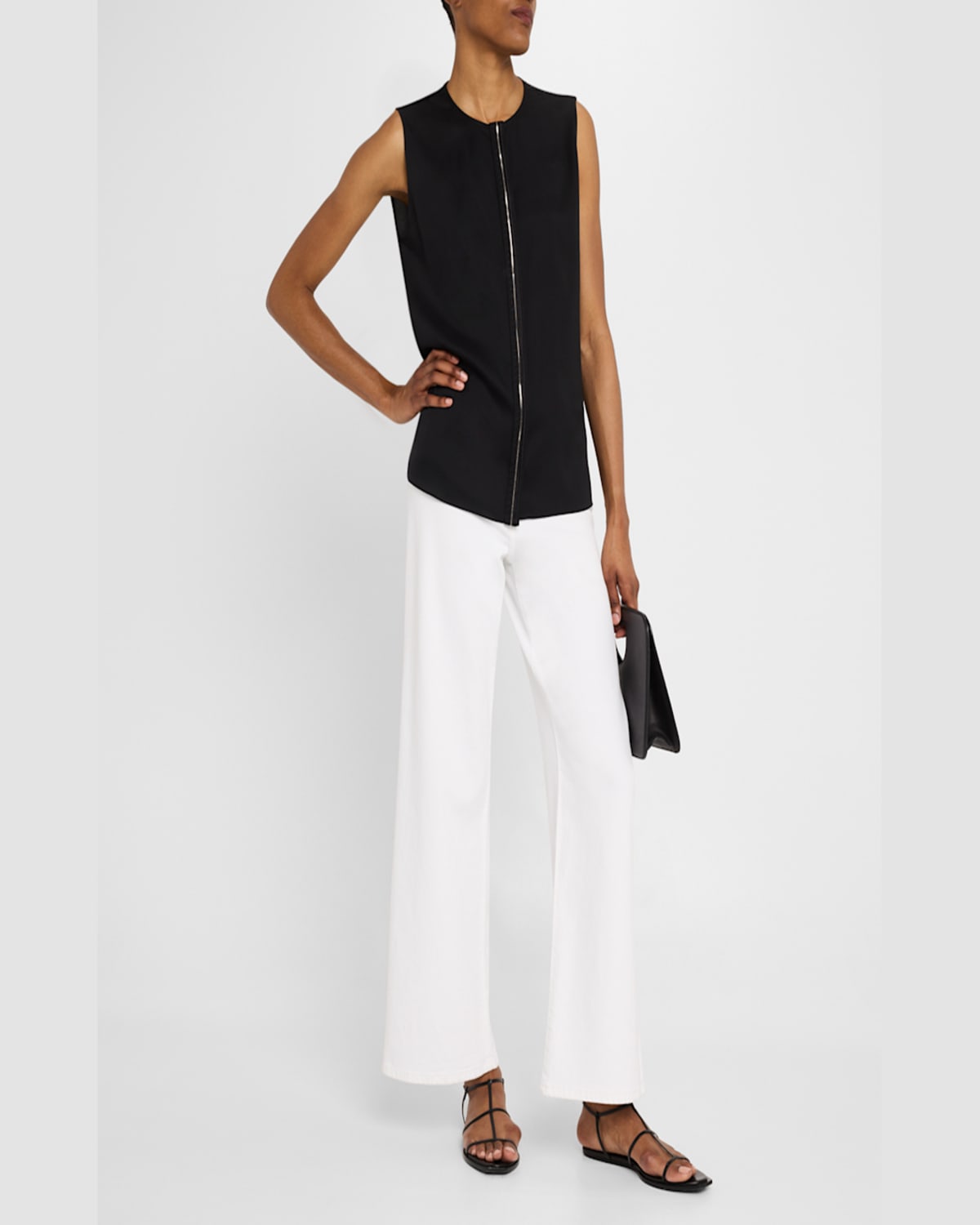 Kobi Halperin Robi Sleeveless Embroidered Blouse In Black