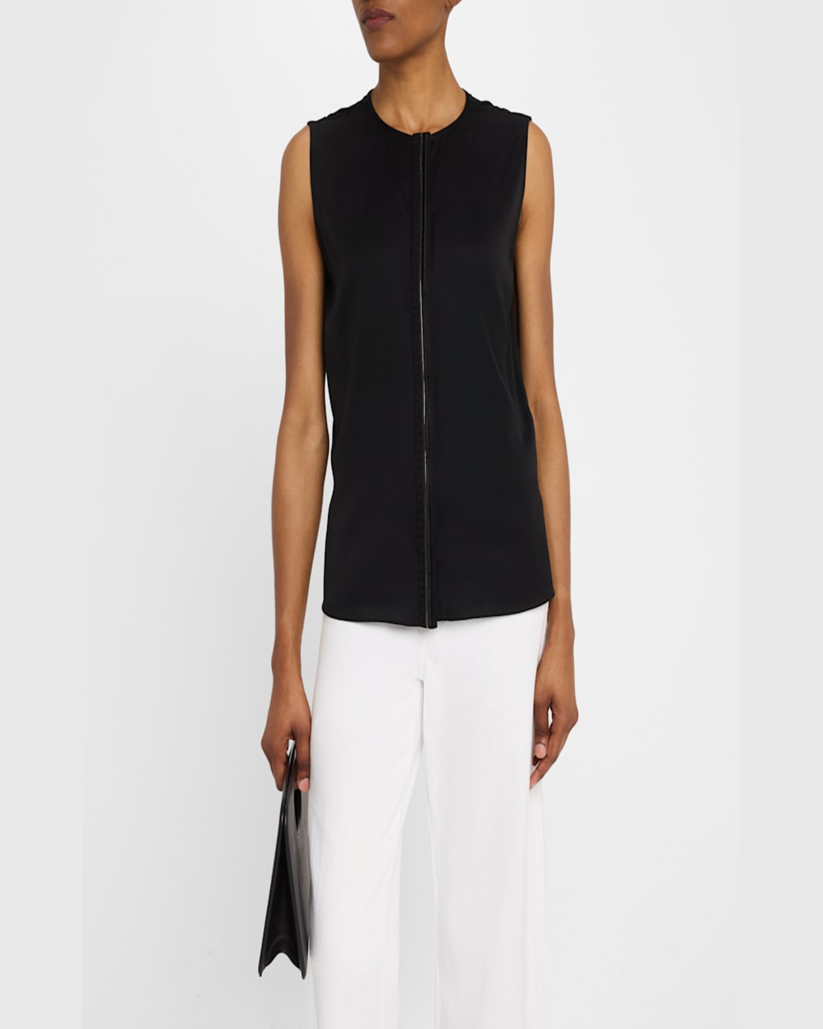 Kobi Halperin Robi Sleeveless Embroidered Blouse In Black