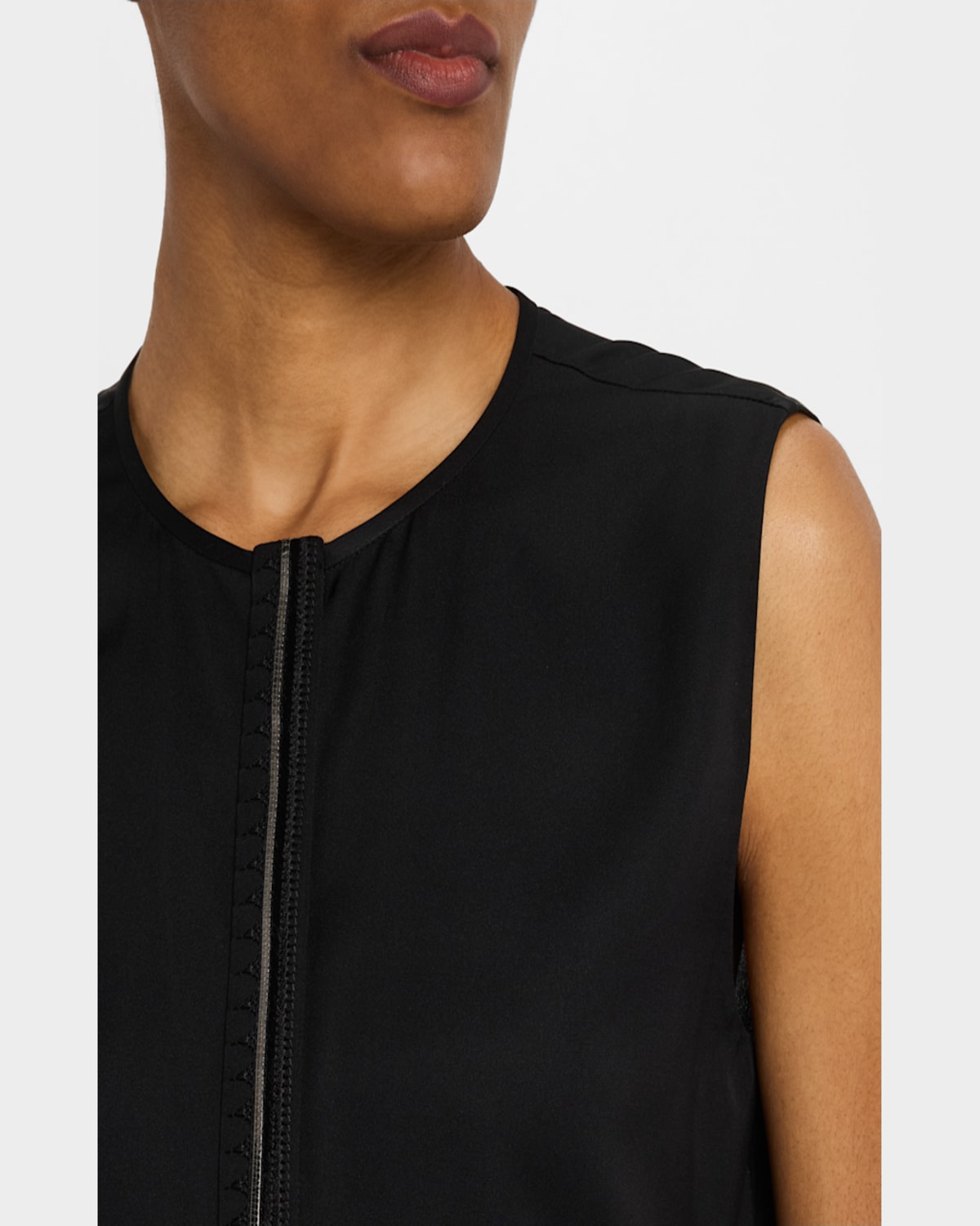 Kobi Halperin Robi Sleeveless Embroidered Blouse In Black