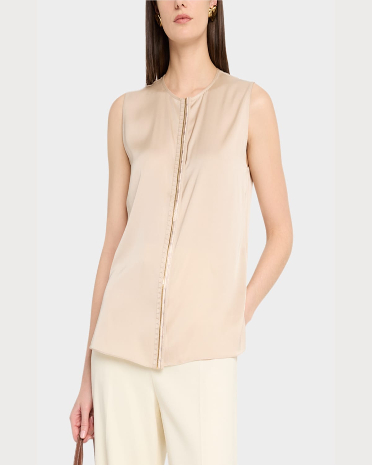 Kobi Halperin Robi Sleeveless Embroidered Blouse In Black