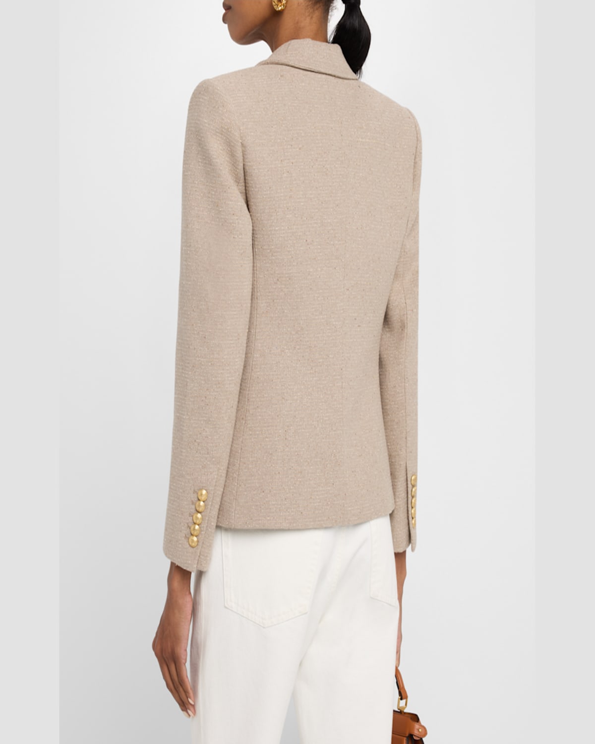 Kobi Halperin Nerys Single-button Canvas Jacket In Beige