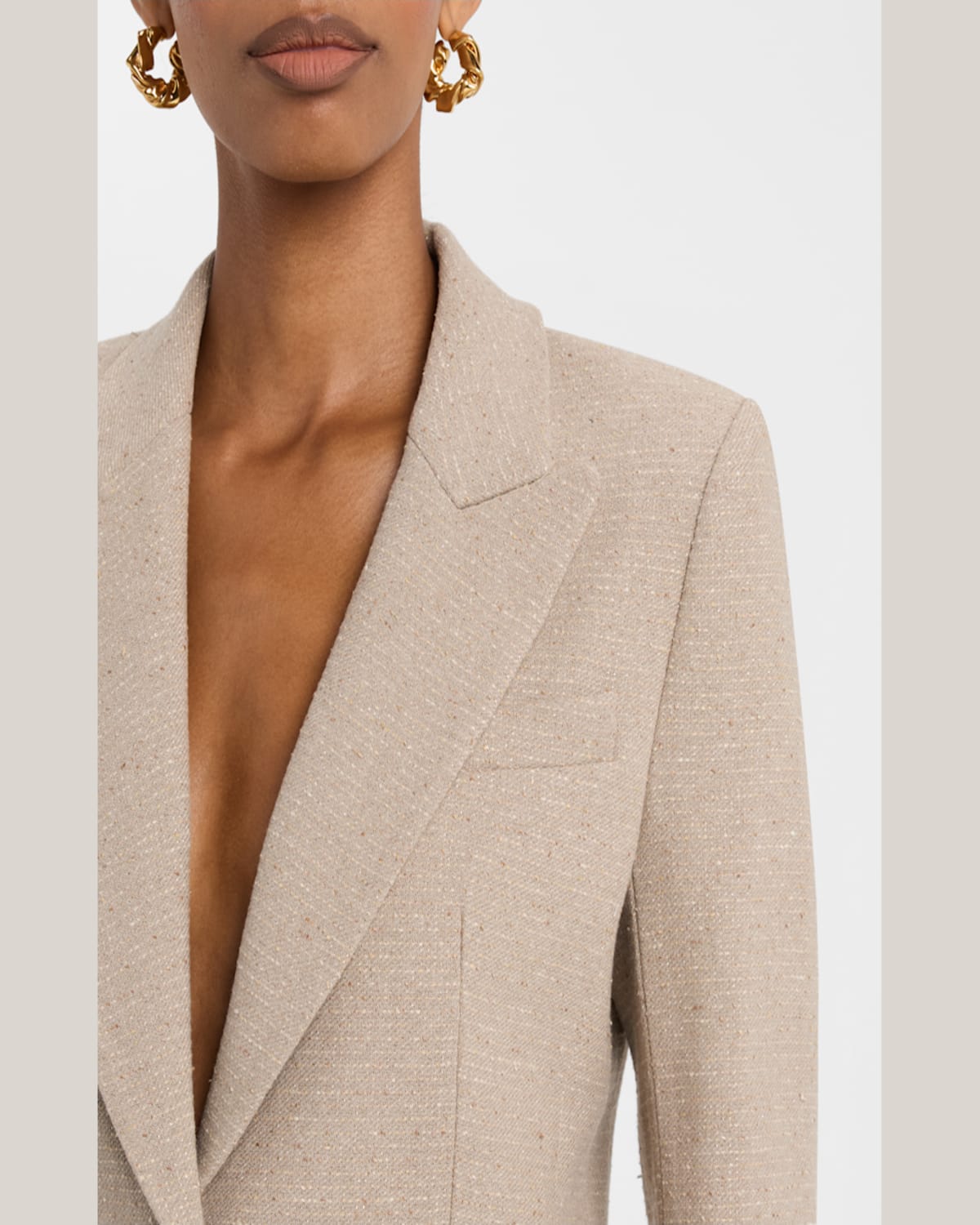 Kobi Halperin Nerys Single-button Canvas Jacket In Beige