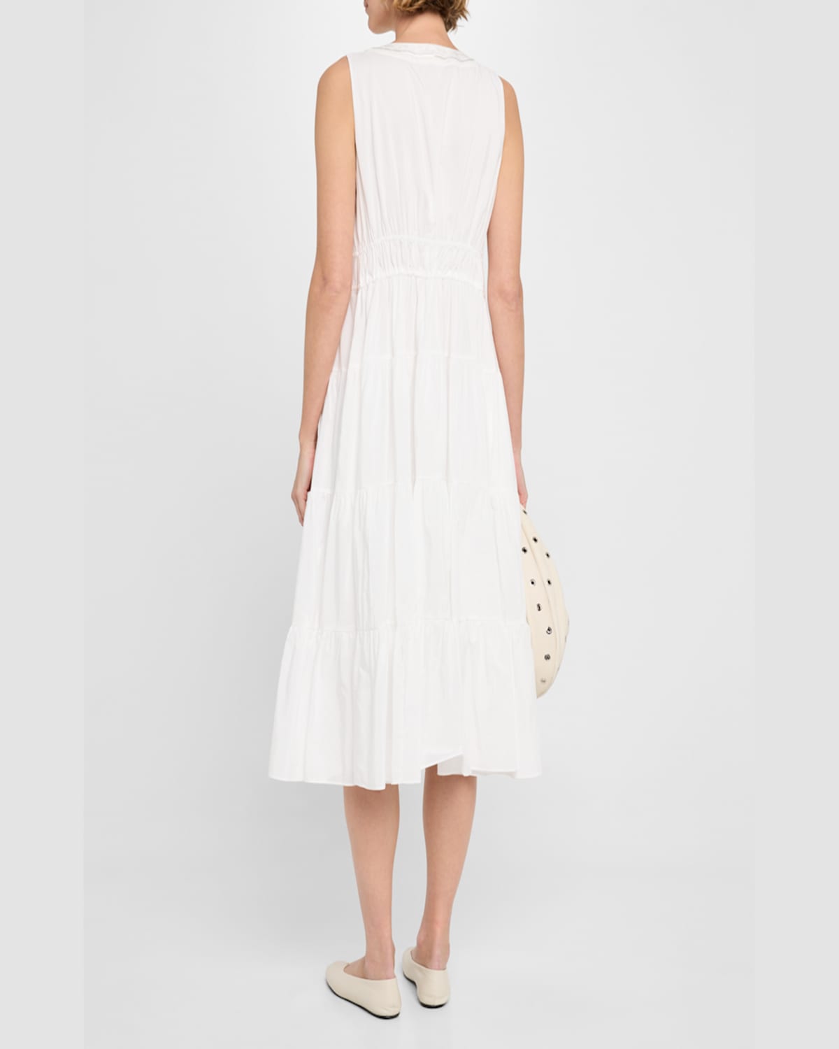 Kobi Halperin Edison Tiered Geo-embroidered Midi Dress